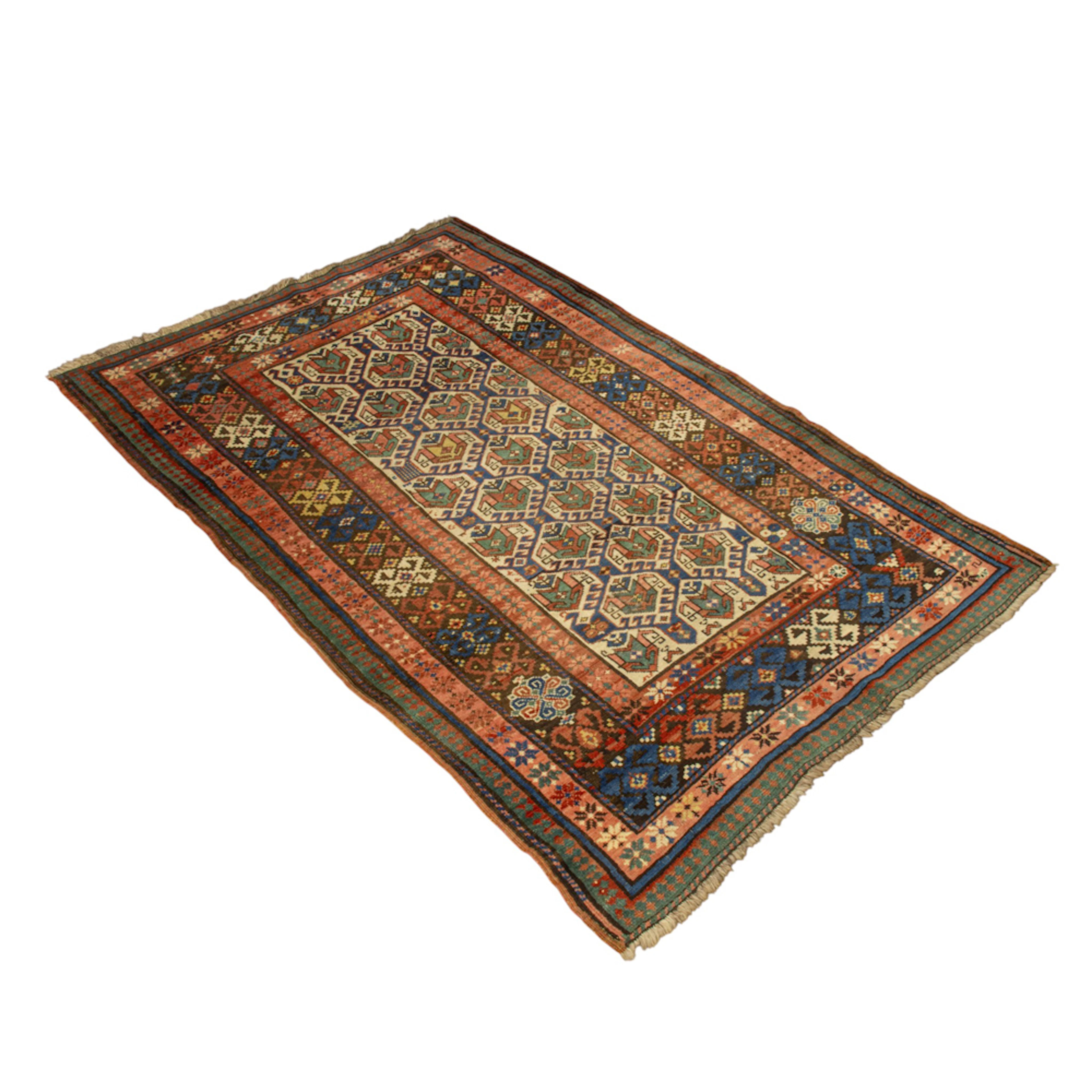 An antique Caucasian Daghestan Kuba runner