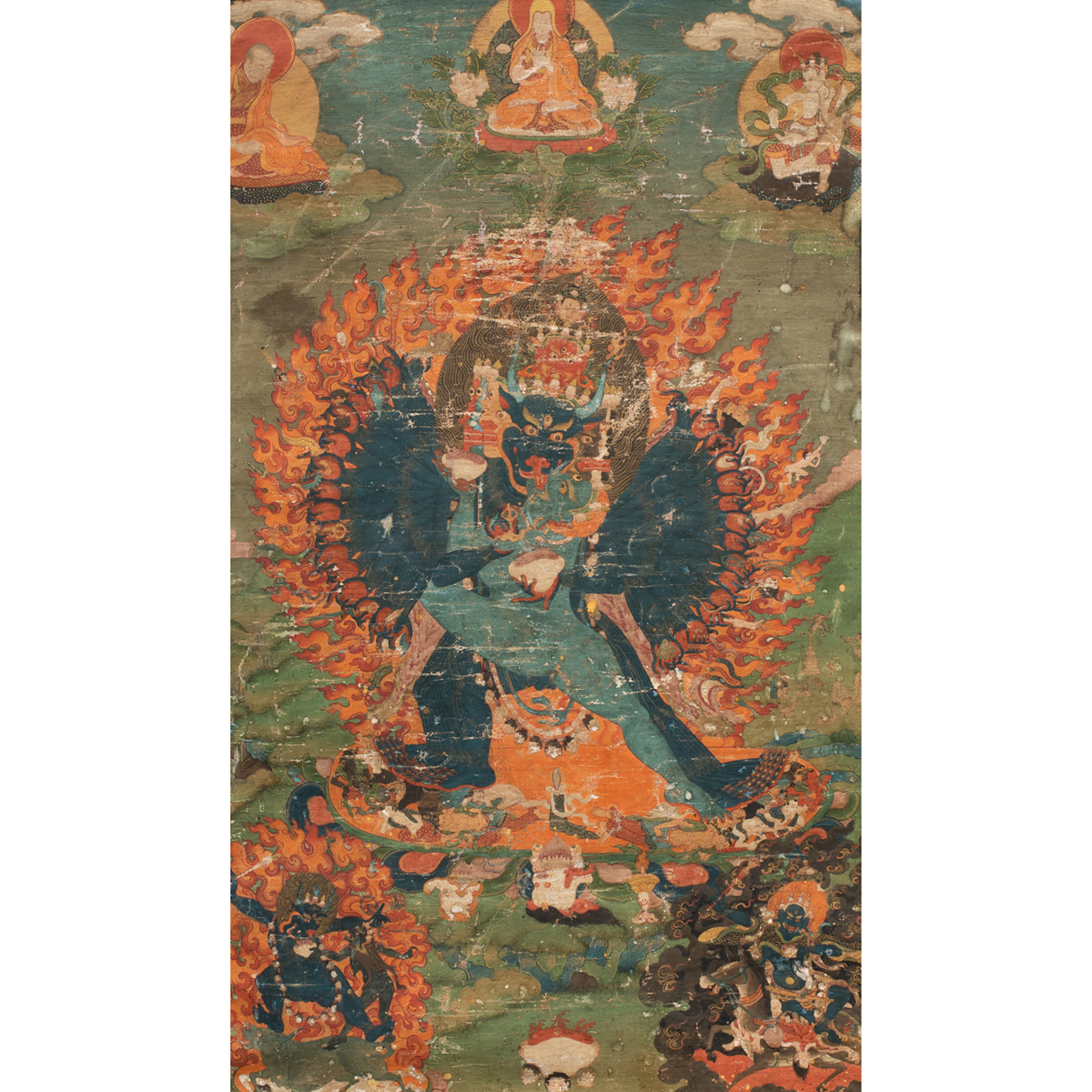 A Tibetan thangka depicting Vajrabhairava