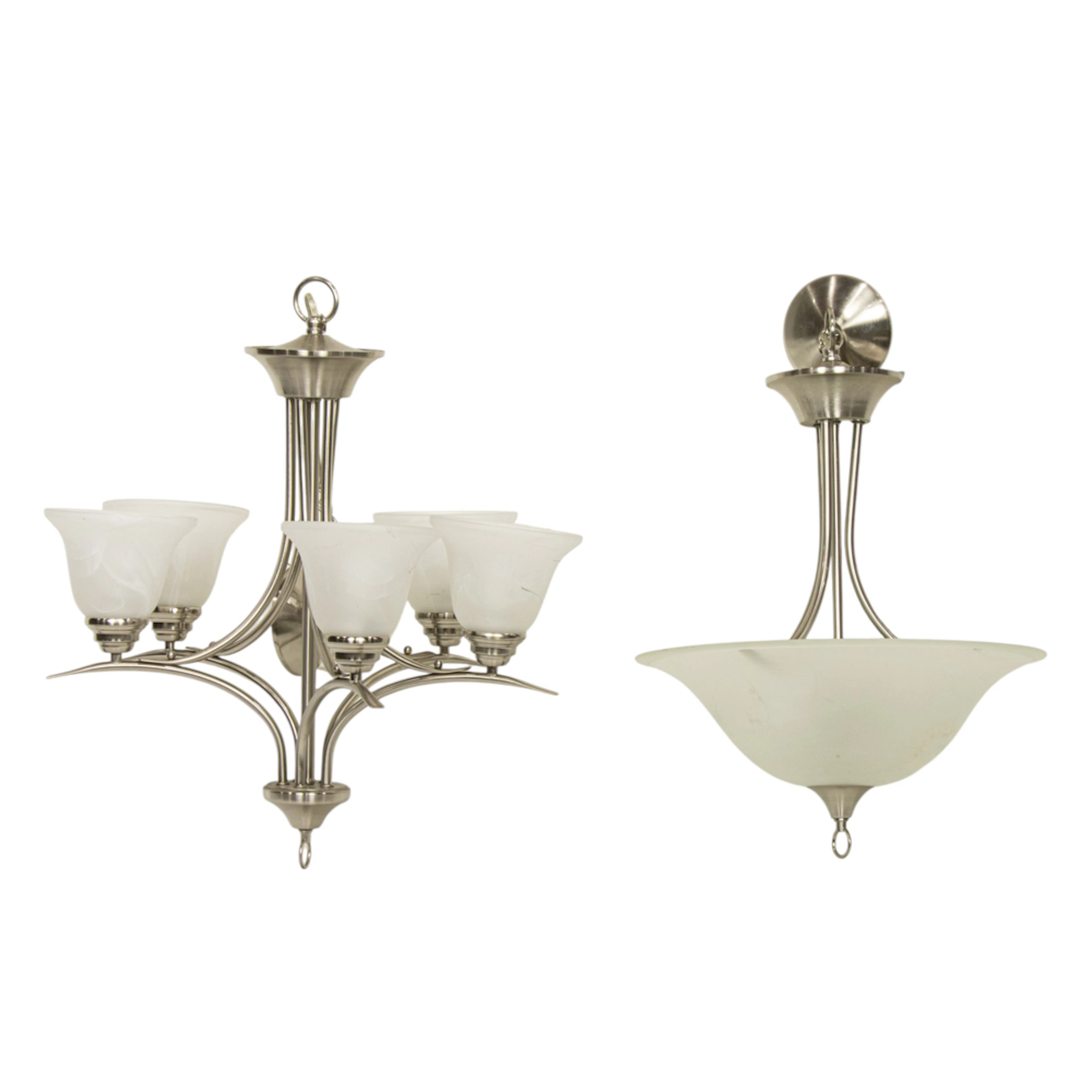 Two contemporary light fixtures