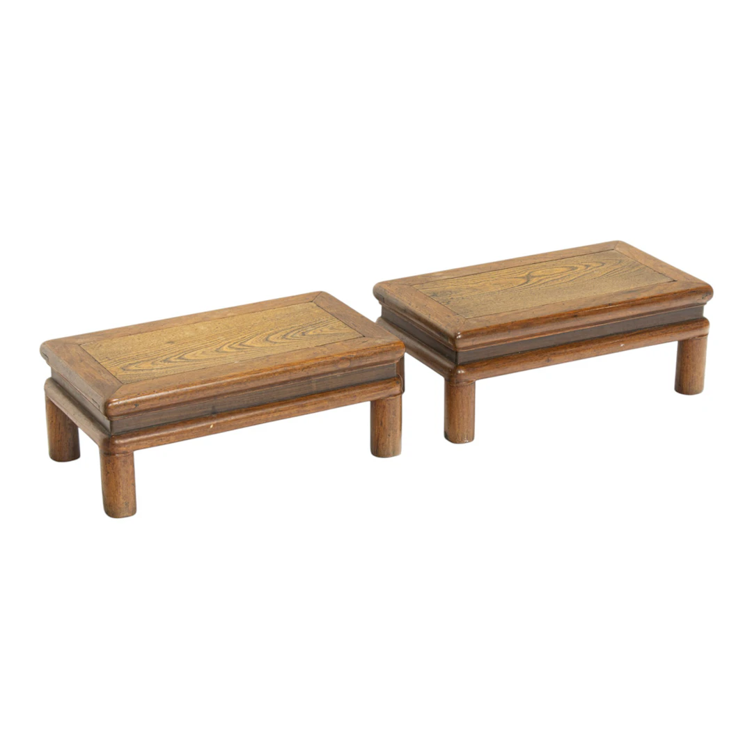 A pair of Chinese hardwood stands