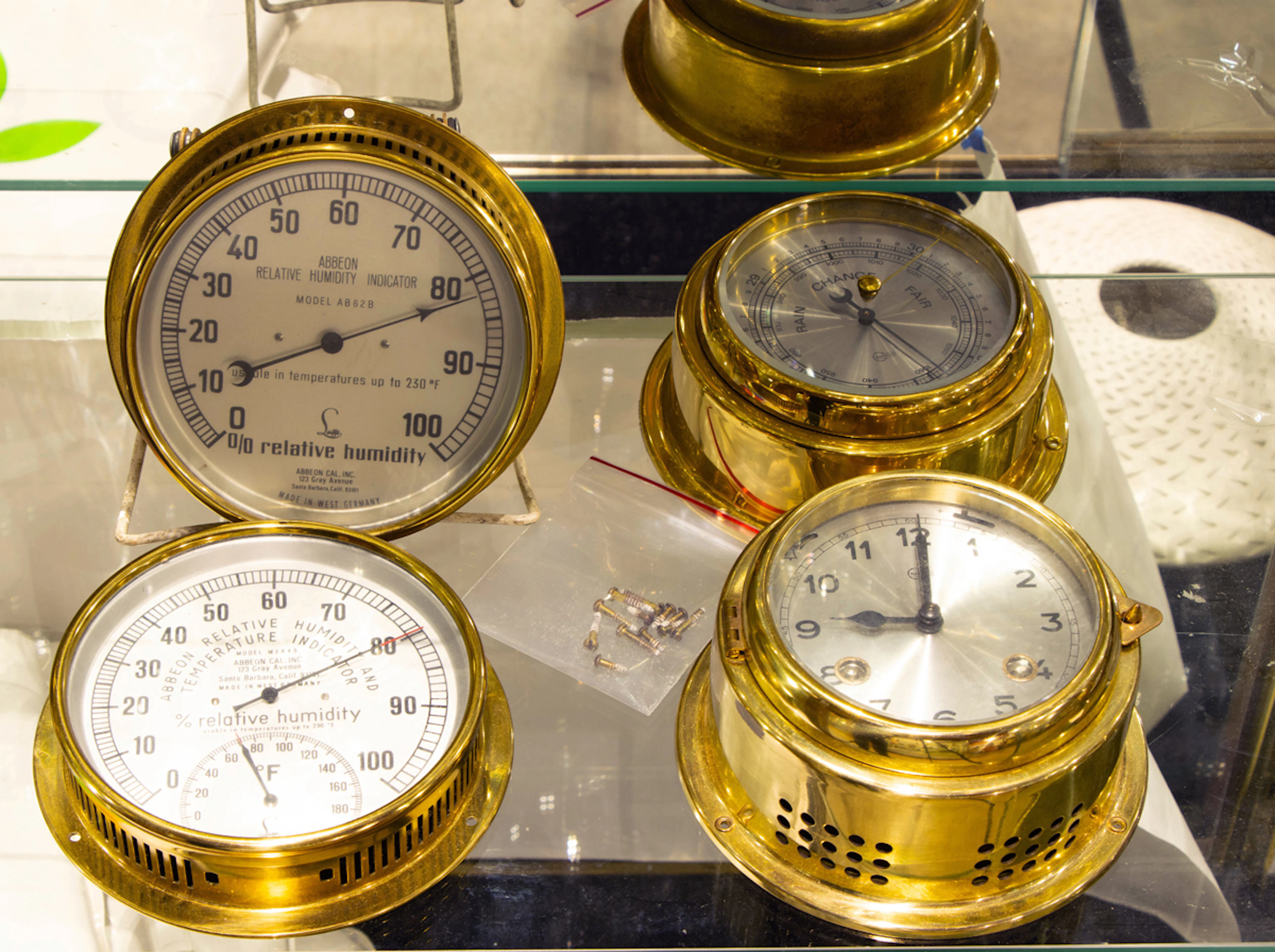 Two pairs of weather stations