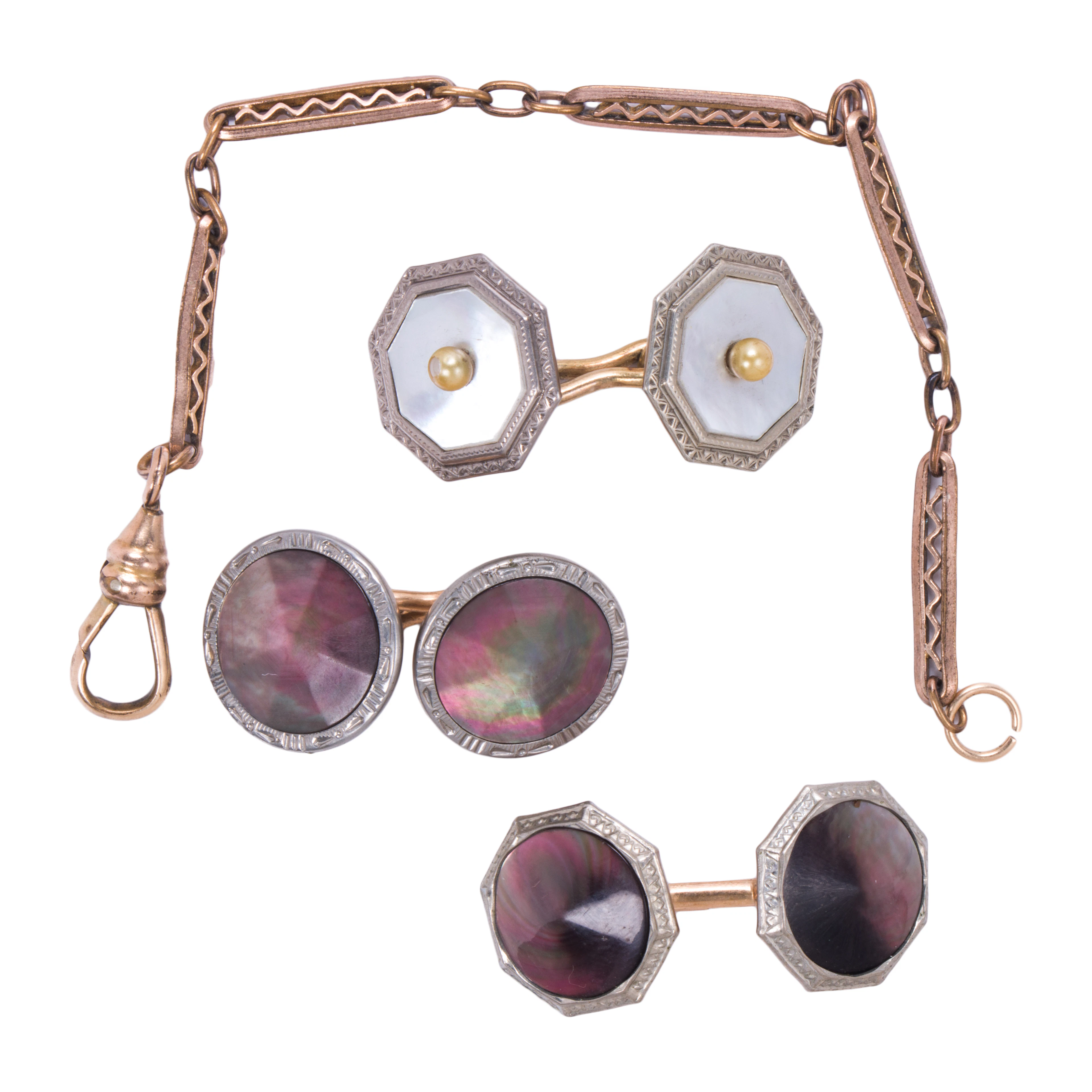 A group of miscellaneous gold-filled gents accessories