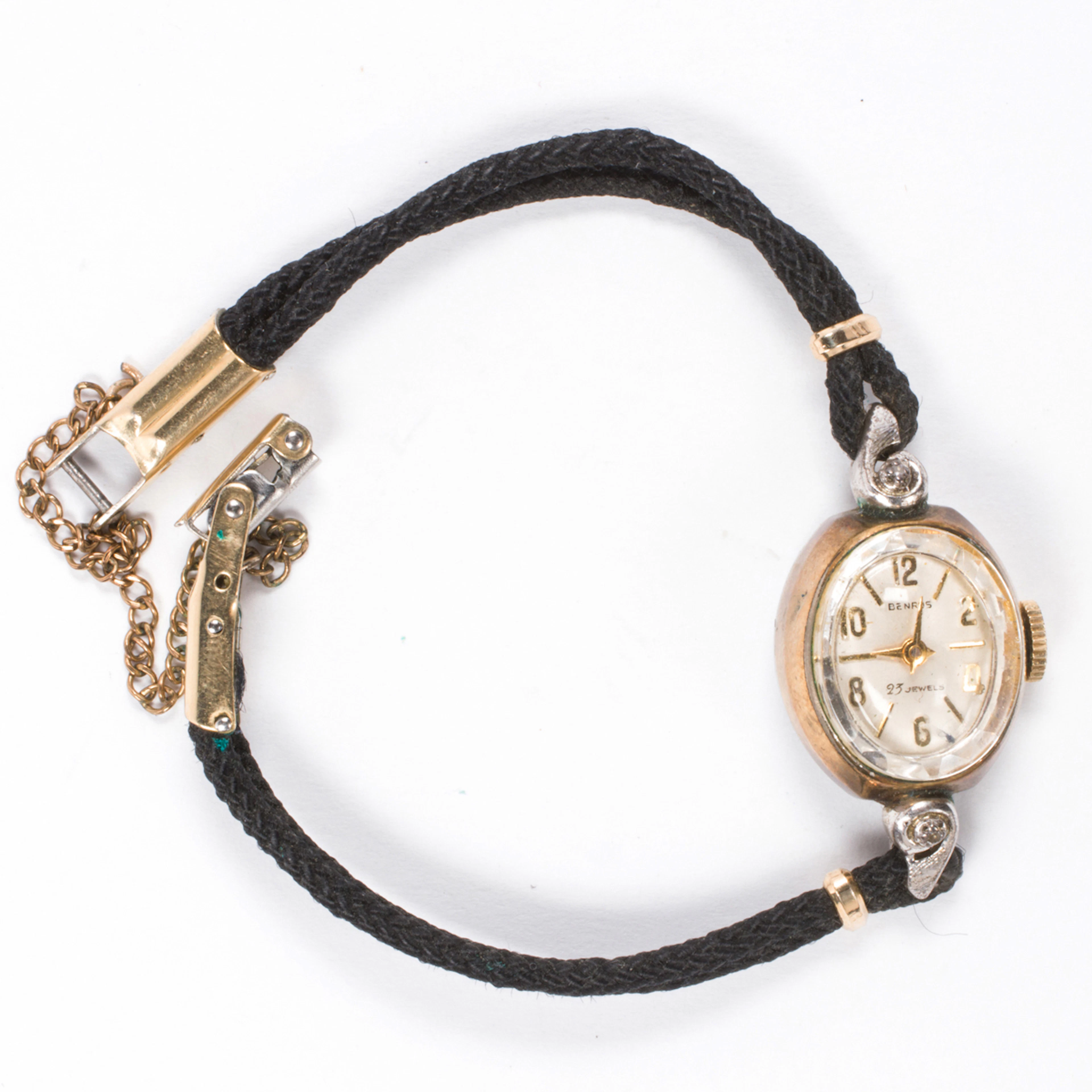 A gold-filled and stainless steel Benrus cocktail watch
