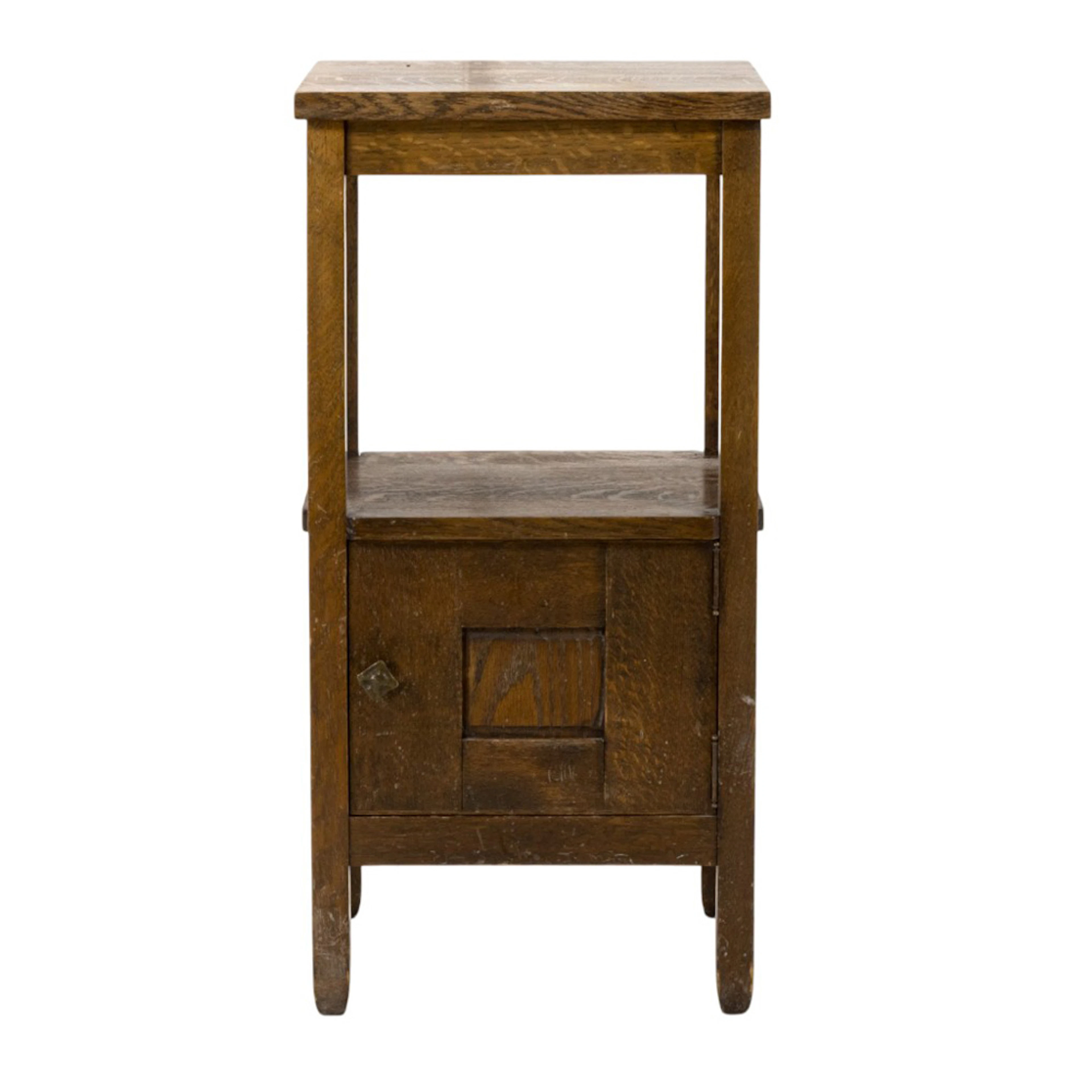 An Arts and Crafts bedside table