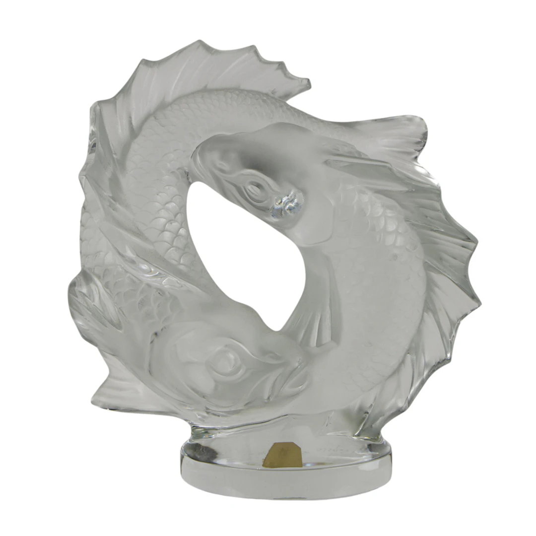 A Lalique glass model: Deux Poissons