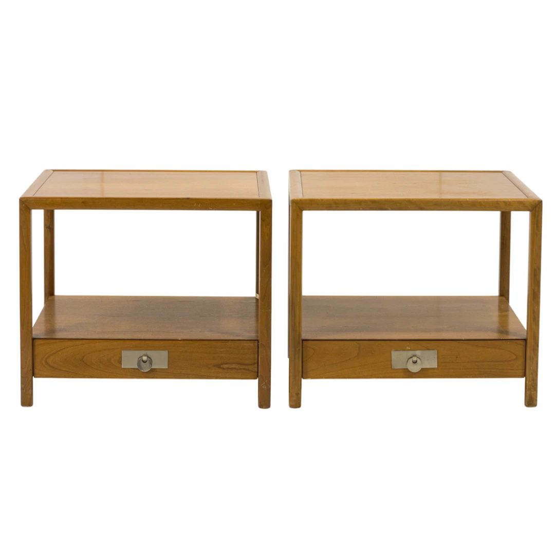 A pair of Michael Taylor for Baker Furniture New World side tables