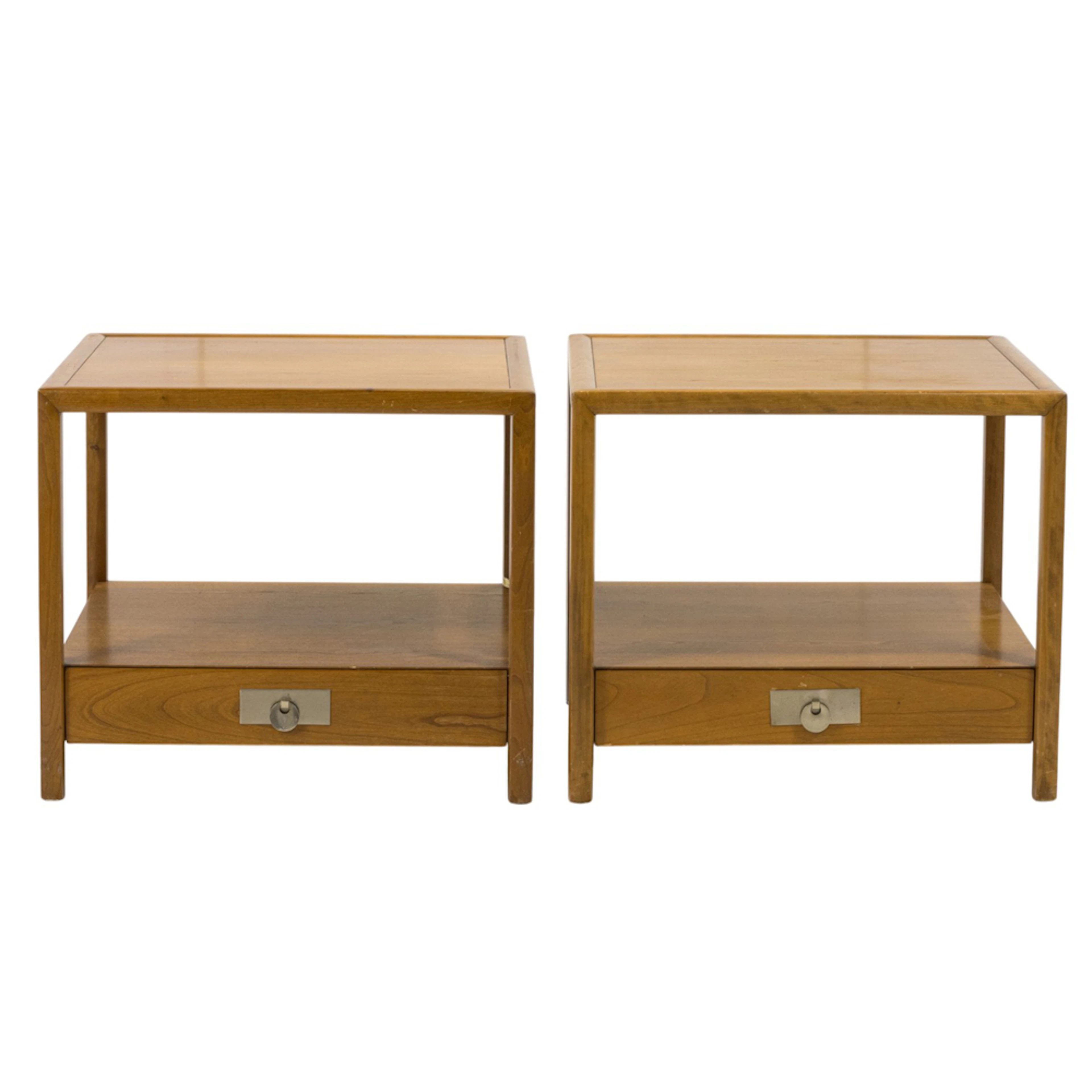 A pair of Michael Taylor for Baker Furniture New World side tables