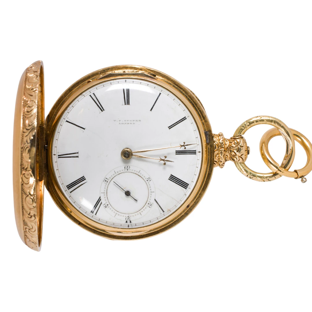 A TF Cooper 18k gold pocket watch, c. 1869