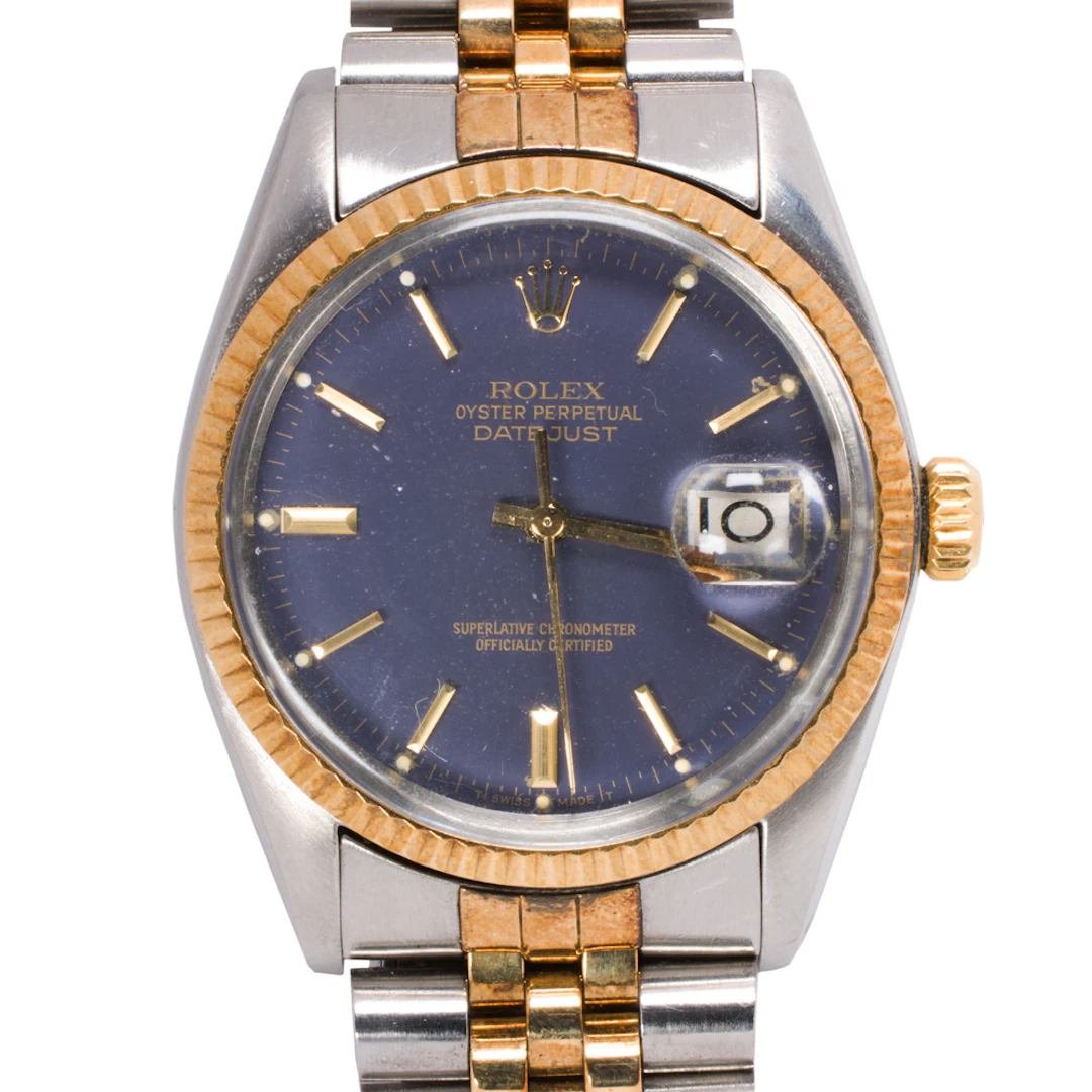 A 1979 Rolex Oyster Perpetual Datejust 18k gold and stainless steel watch