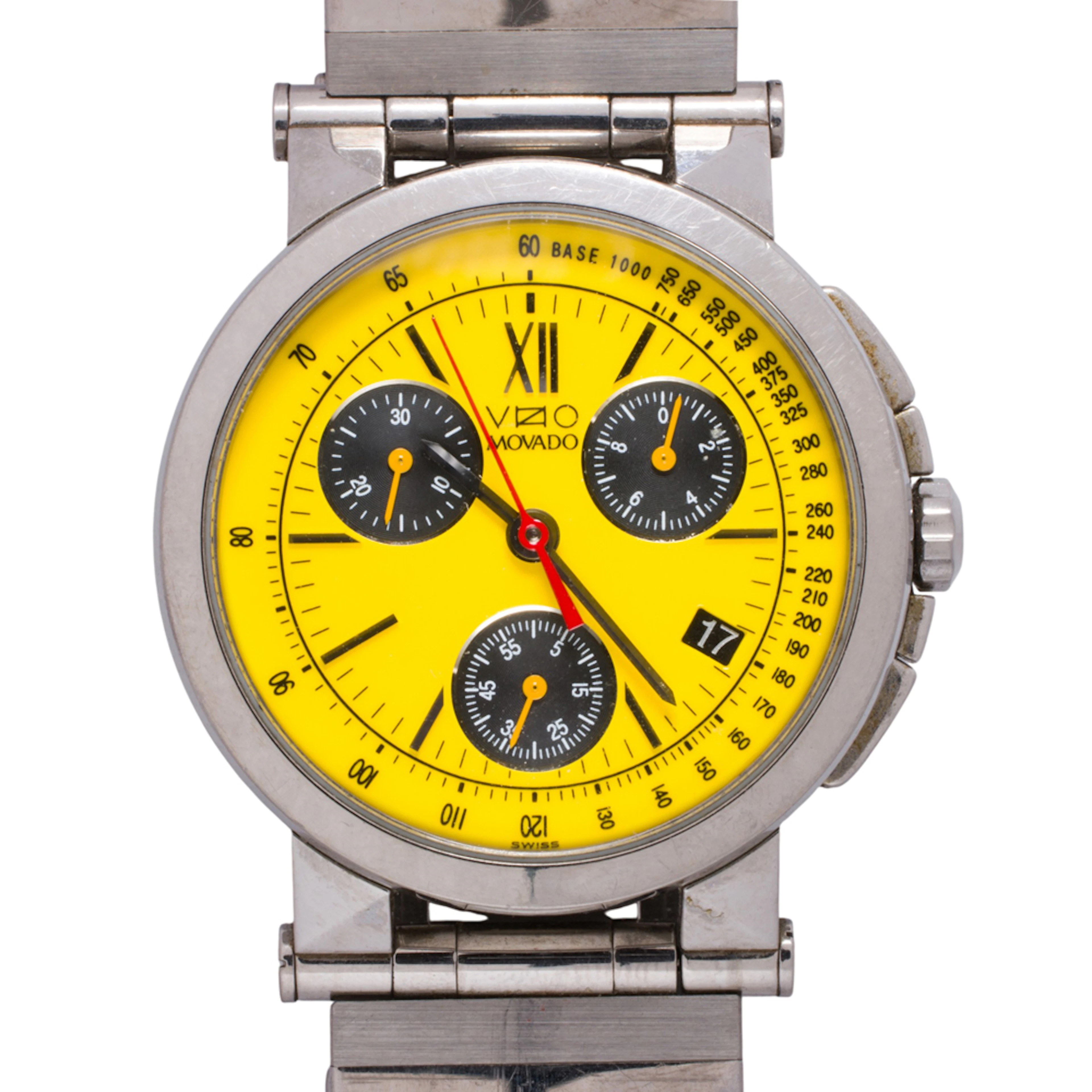 A Movado Vizio stainless steel watch