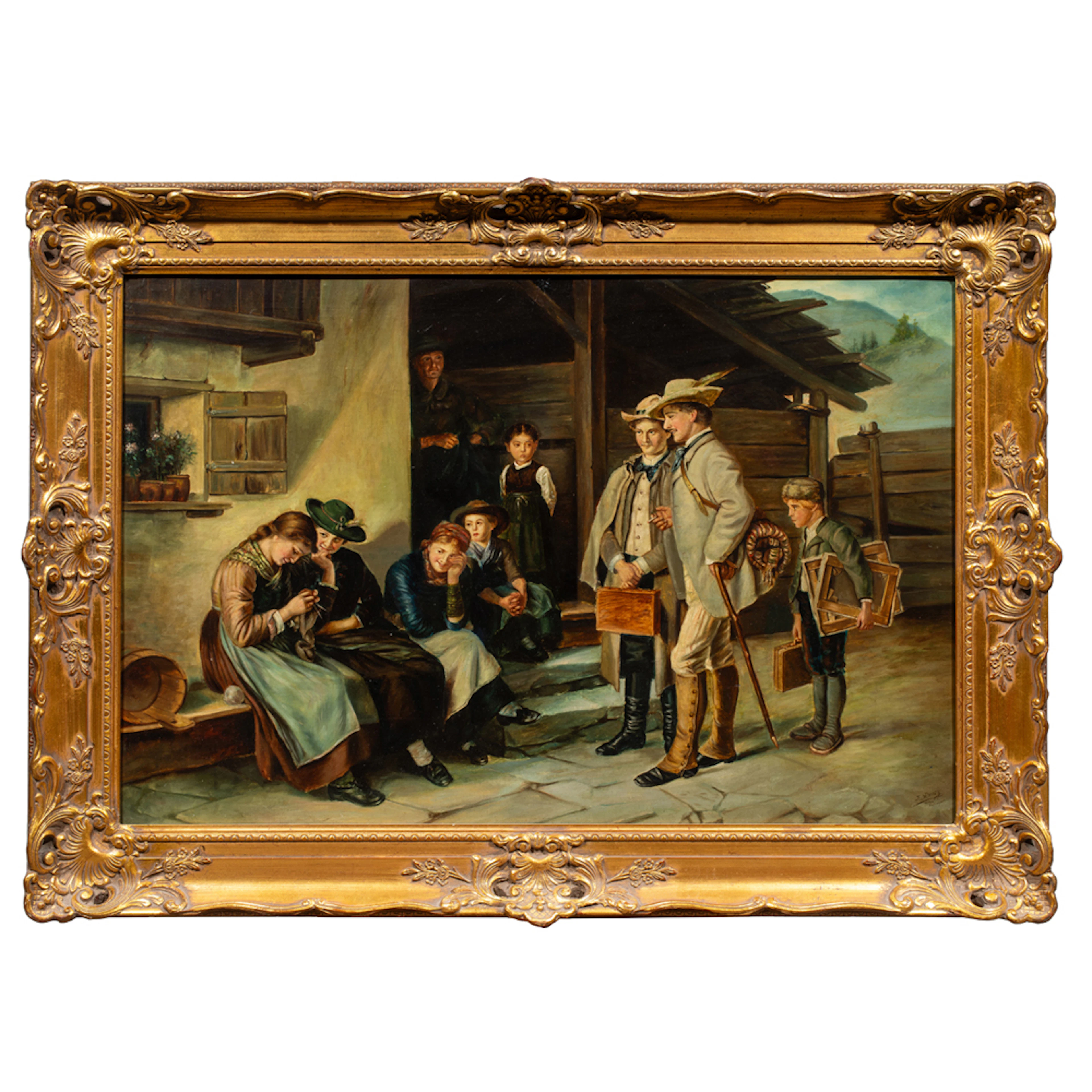 Painting, E. Dancig after Franz Defregger