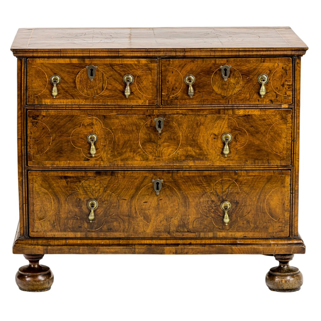 A William and Mary chest of drawers
