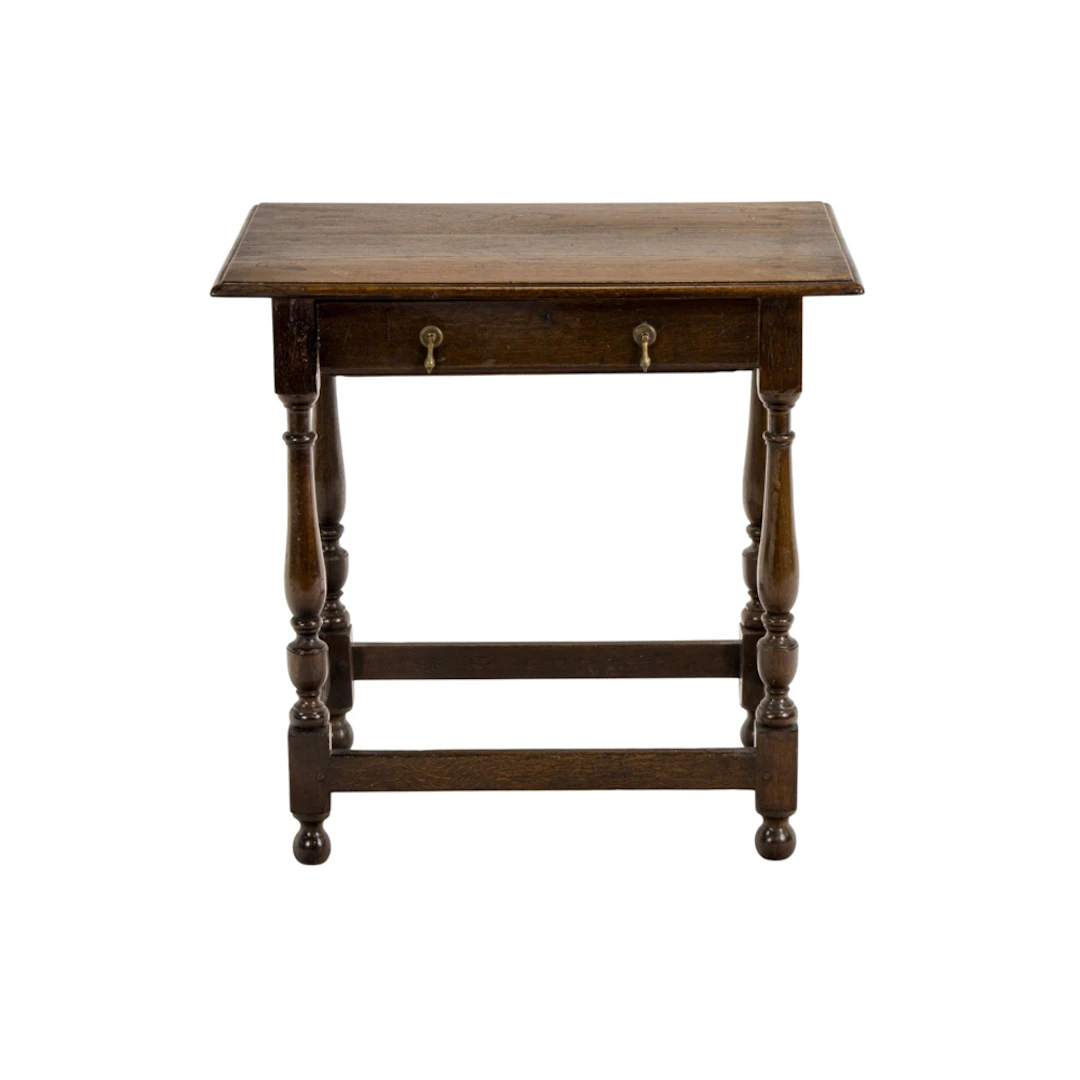 A William and Mary style oak side table