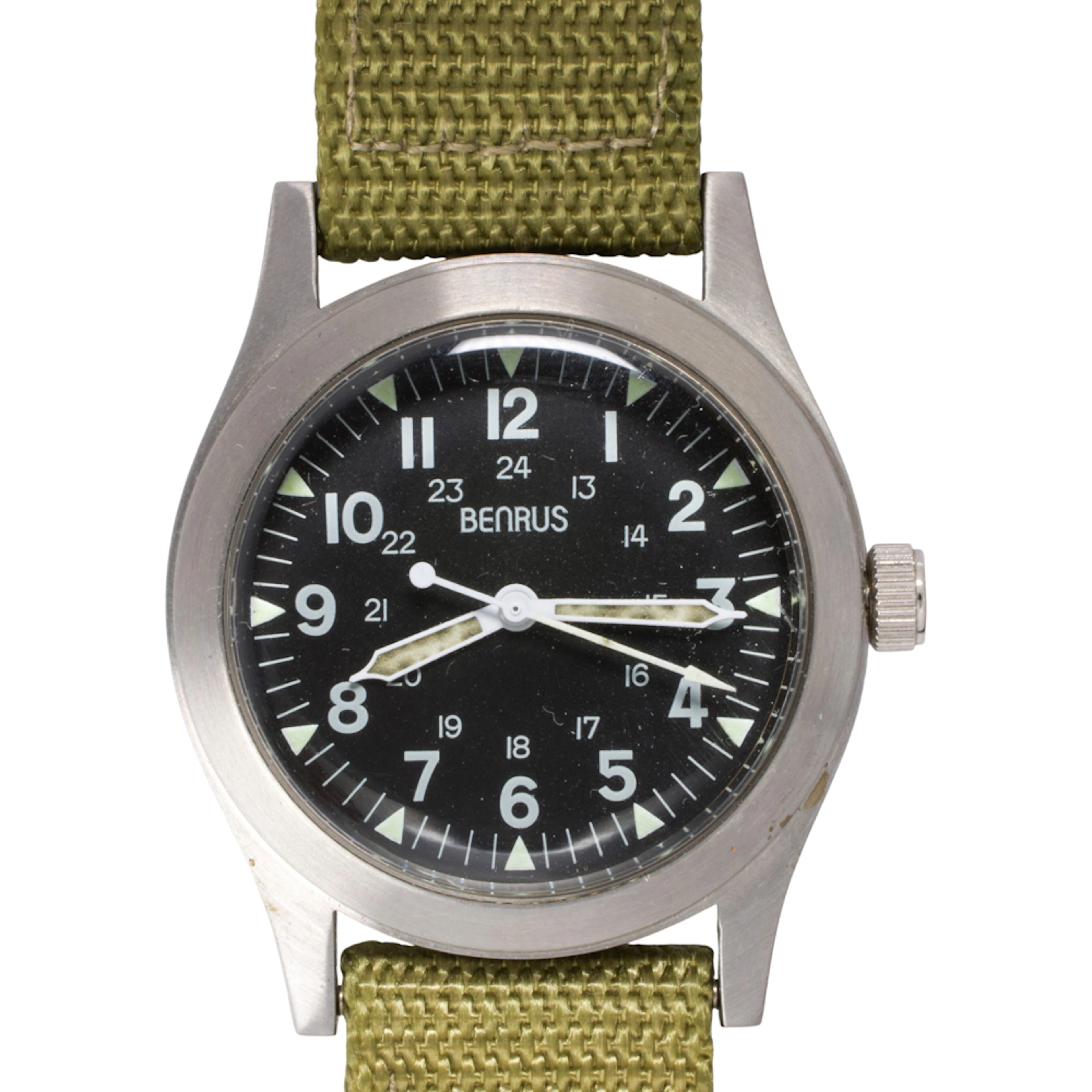 A Benrus D-Day 50th anniversary stainless steel watch