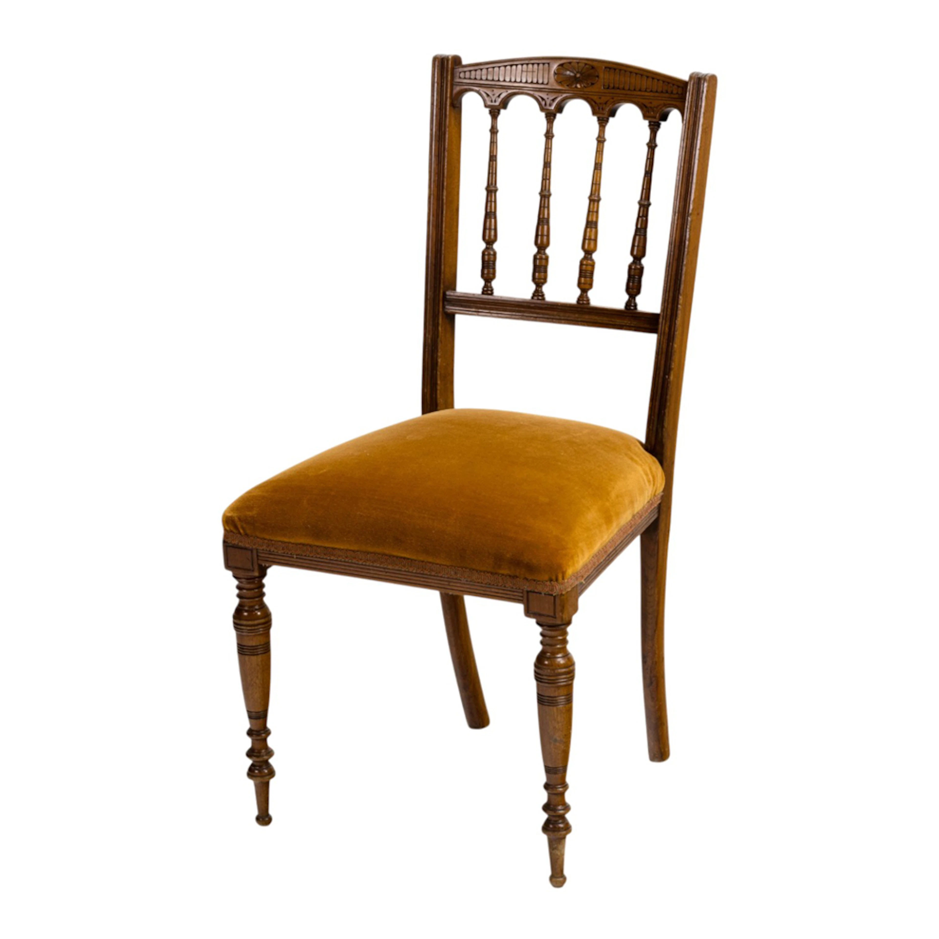 An English spindle back side chair