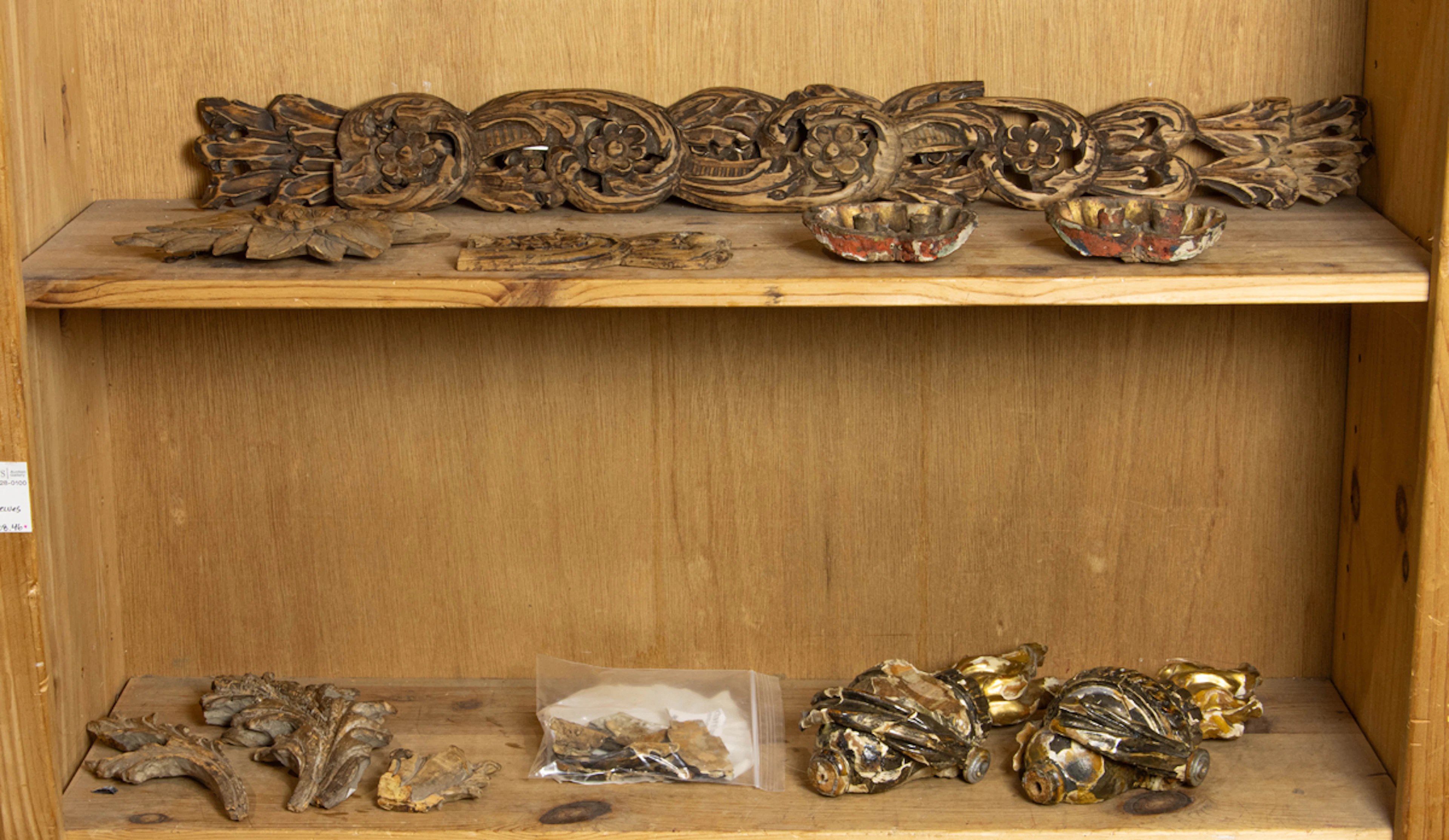 An assembled group of Continental carved fragments