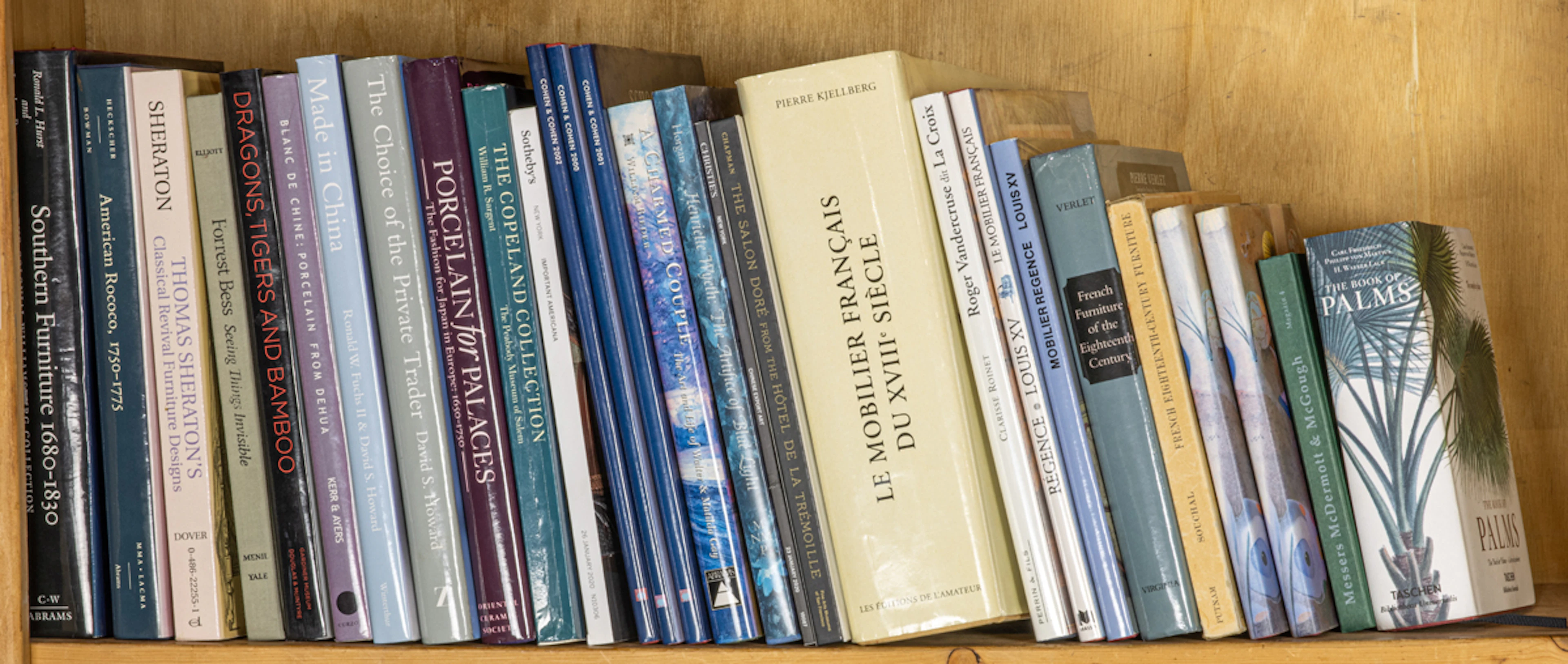 A group of twenty-eight reference books on antique furniture and porcelain