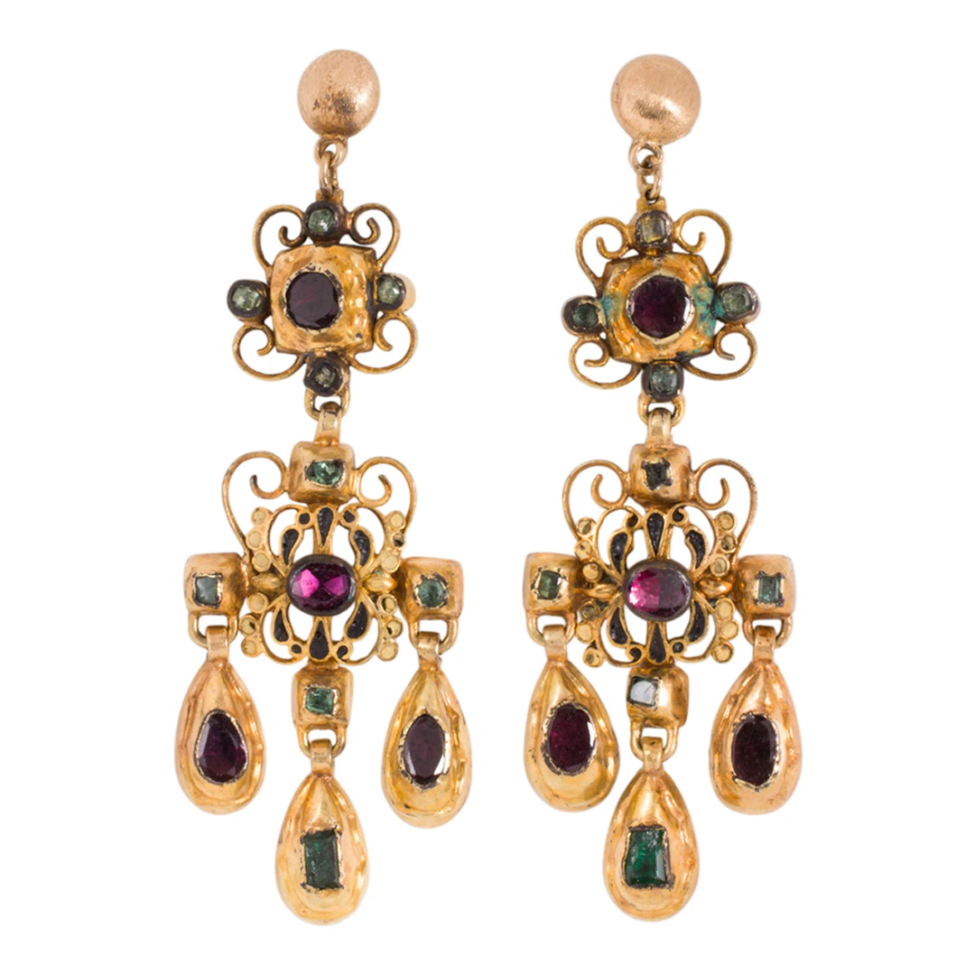 An antique pair of earrings