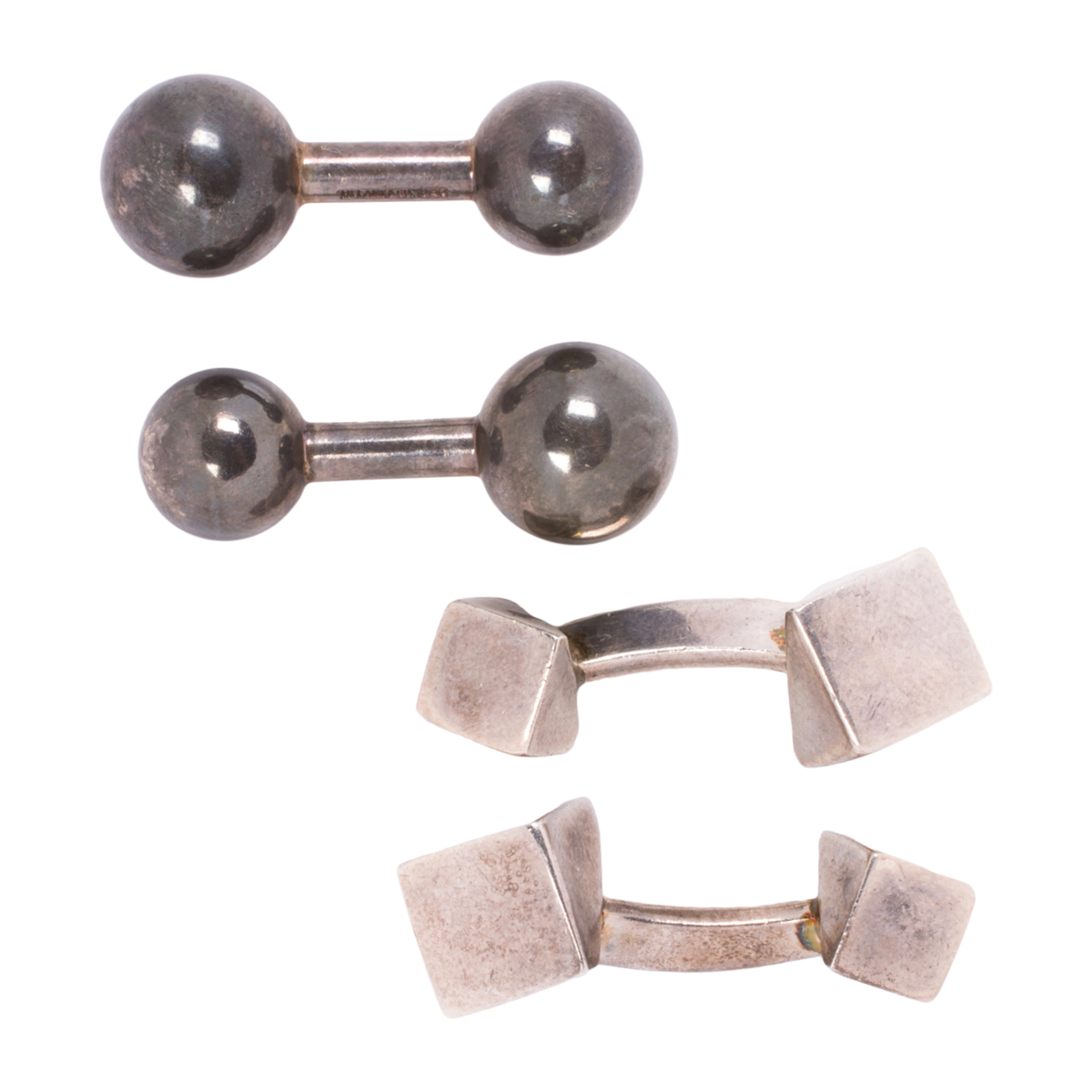 Two pairs of Tiffany & Co. sterling silver cufflinks