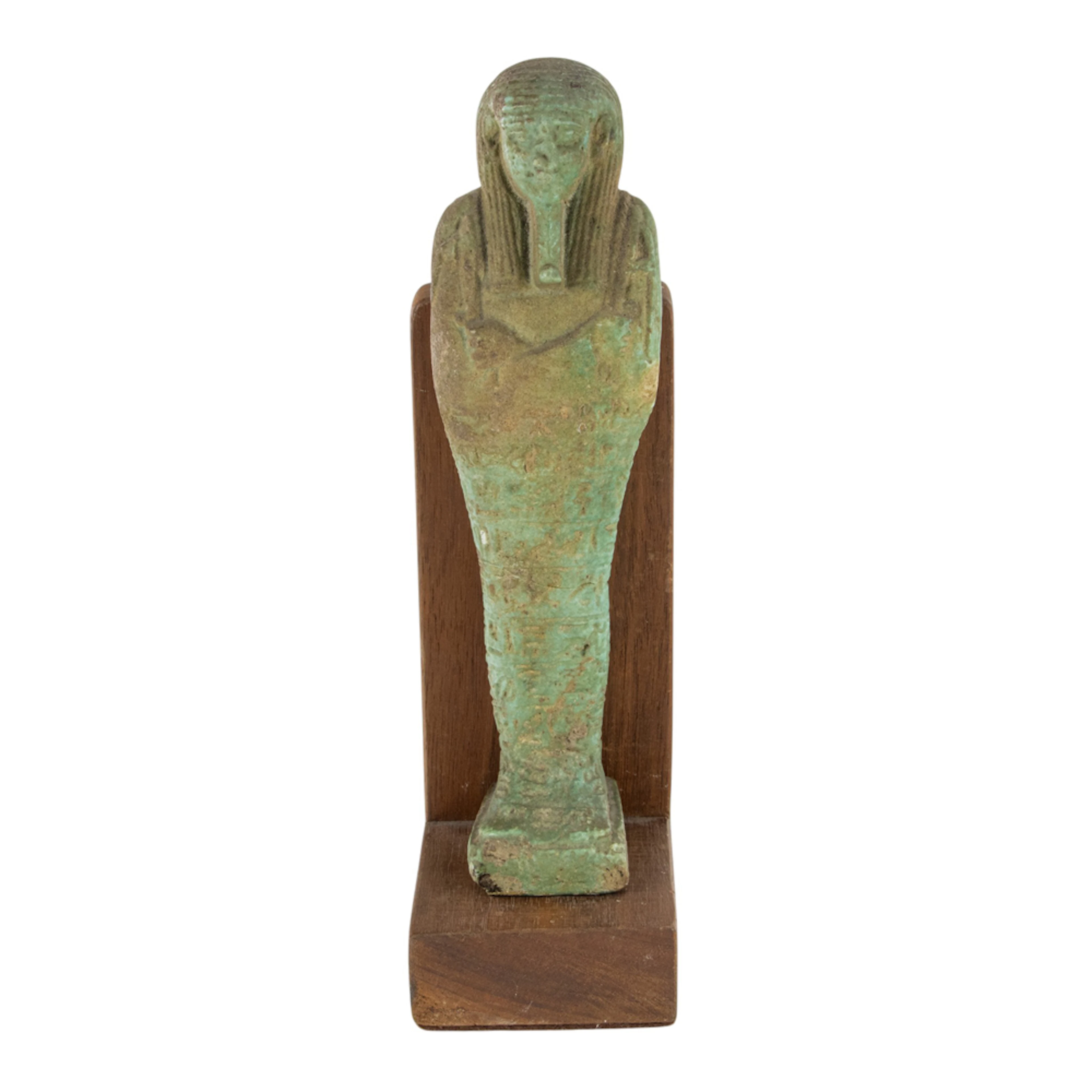 An Egyptian turquoise glazed ushabti