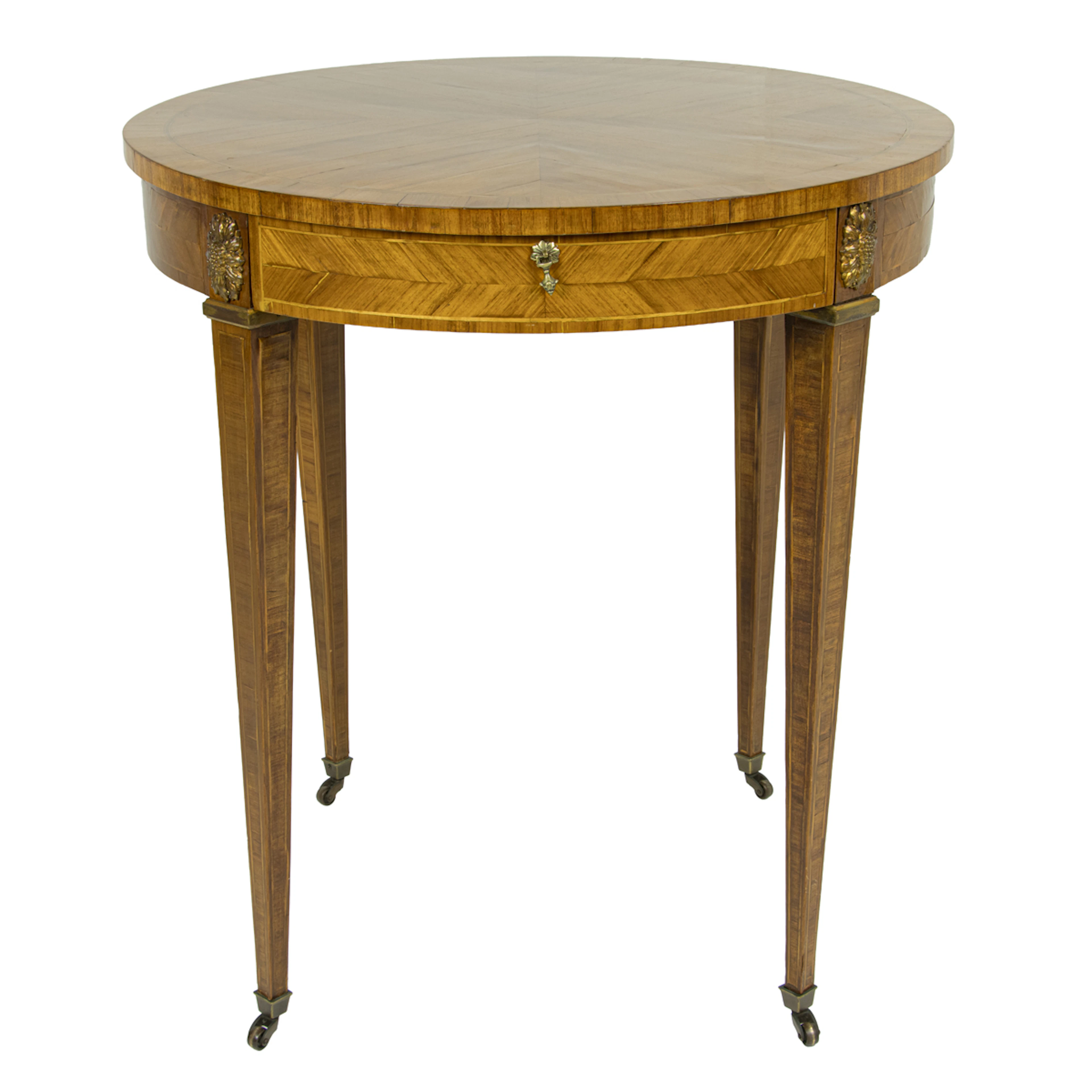 A Neoclassical style gilt bronze mounted side table