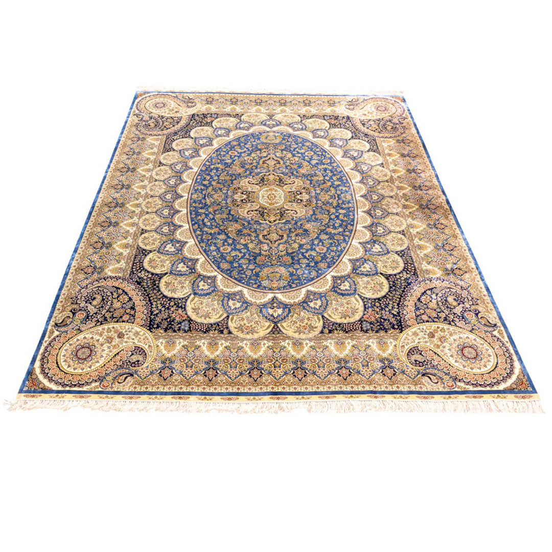 A Persian silk Tabriz carpet