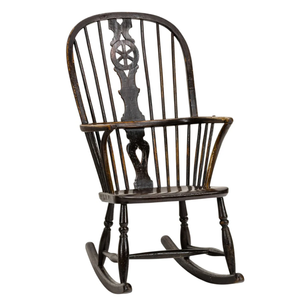 An English Windsor style rocking chair