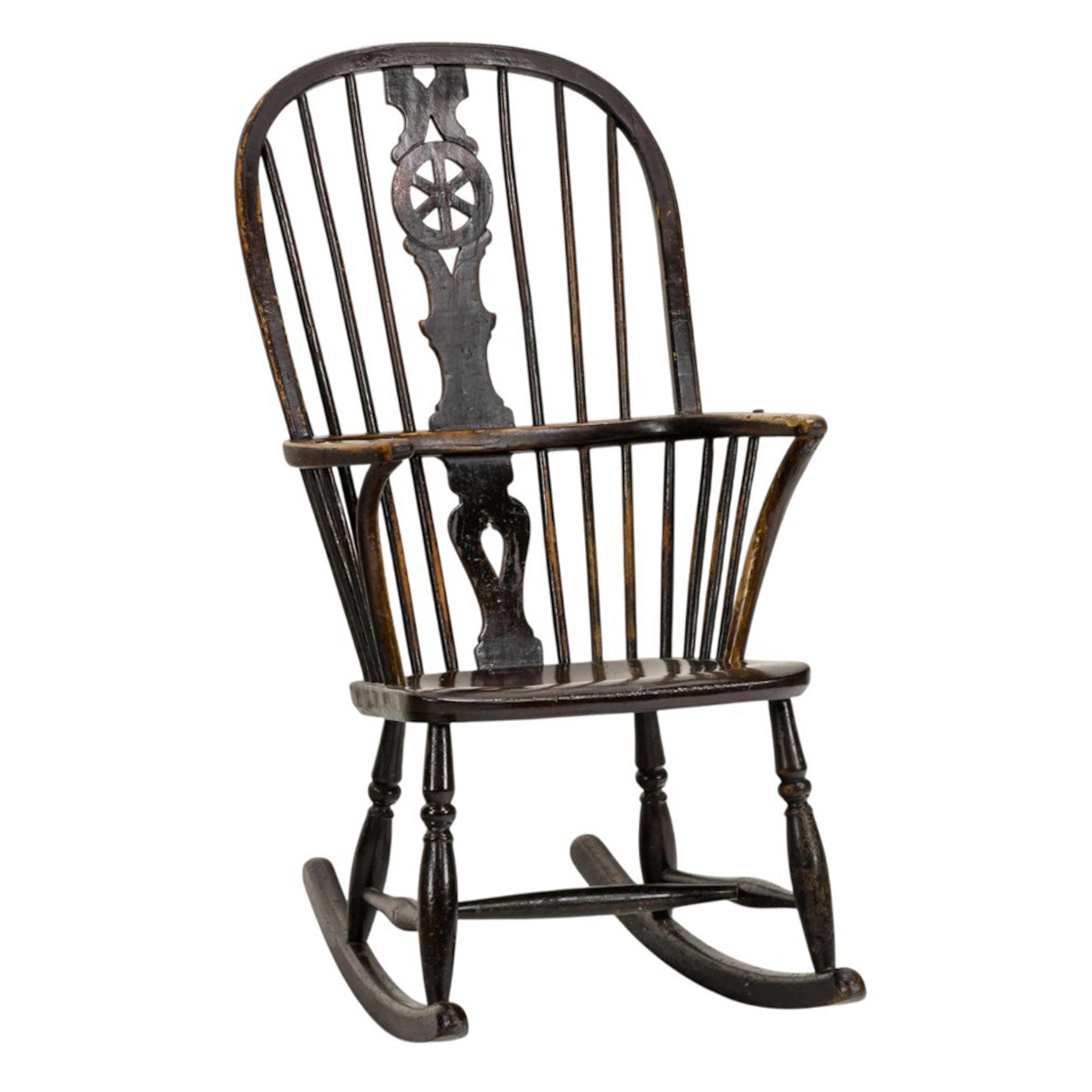 An English Windsor style rocking chair
