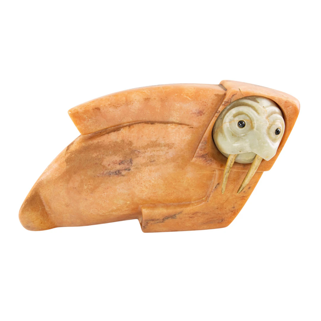 An Abenaki mixed stone transformation figure