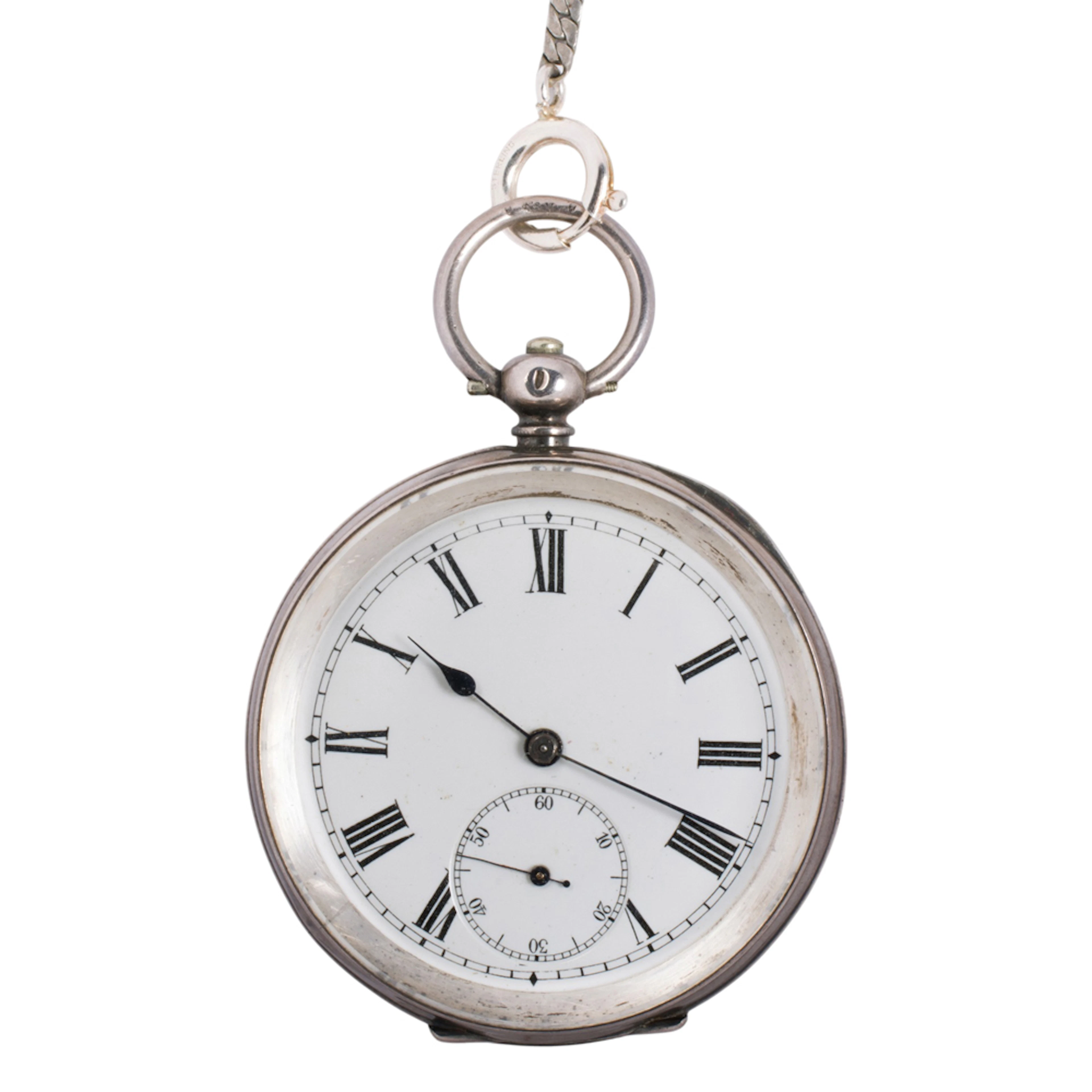 An English silver pocket watch, c. 1860