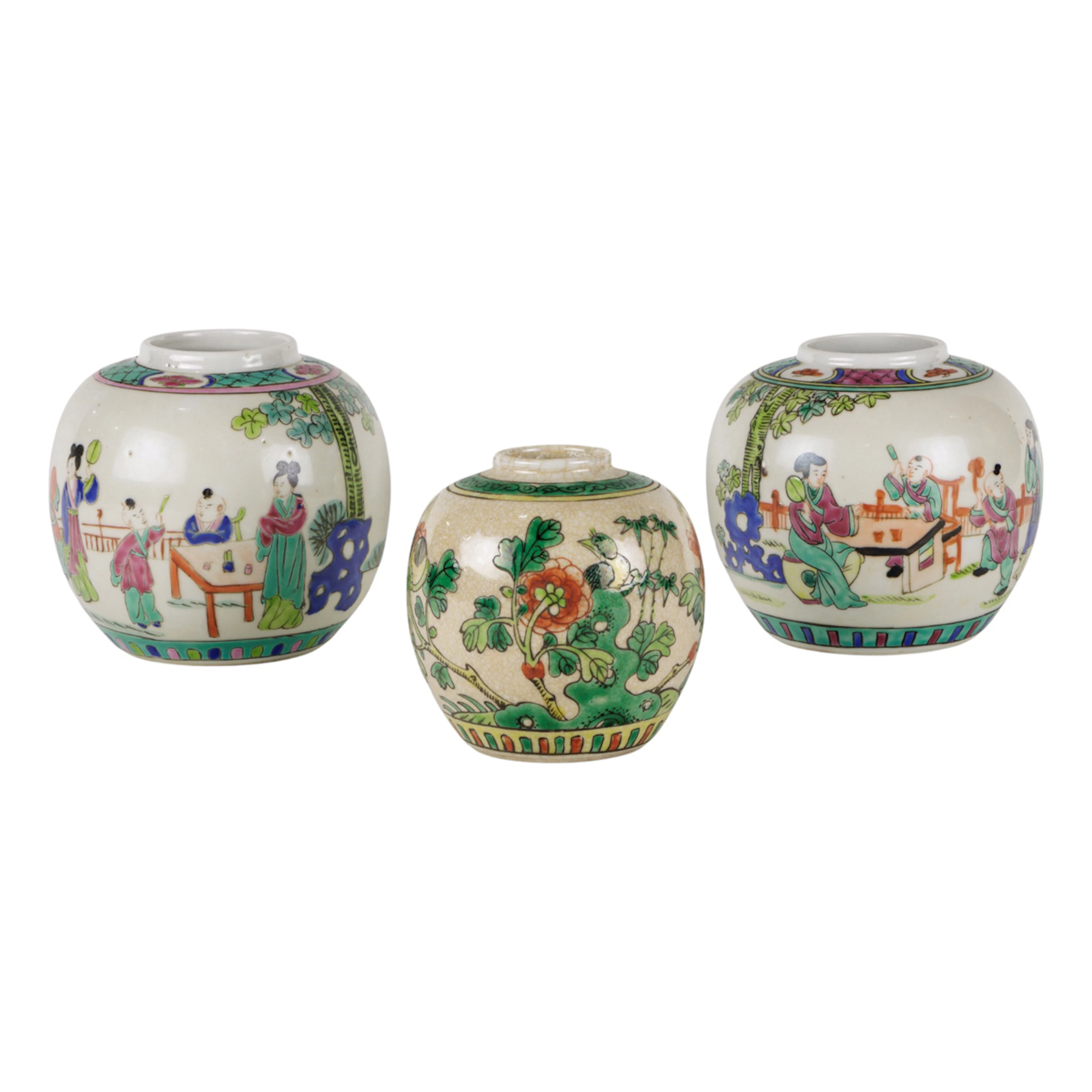 (lot of 3) Chinese famille rose jars