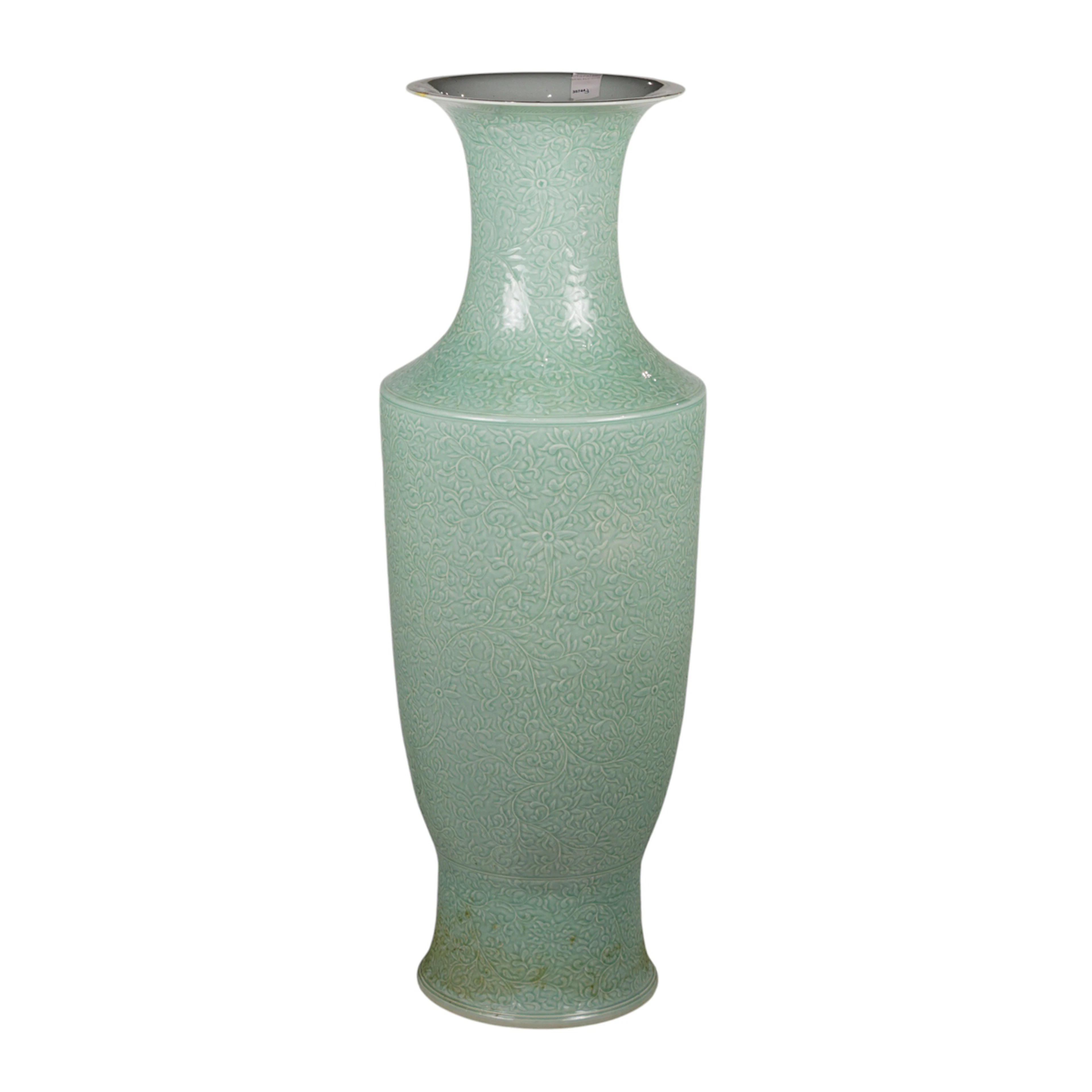 A large Chinese celadon glazed vase