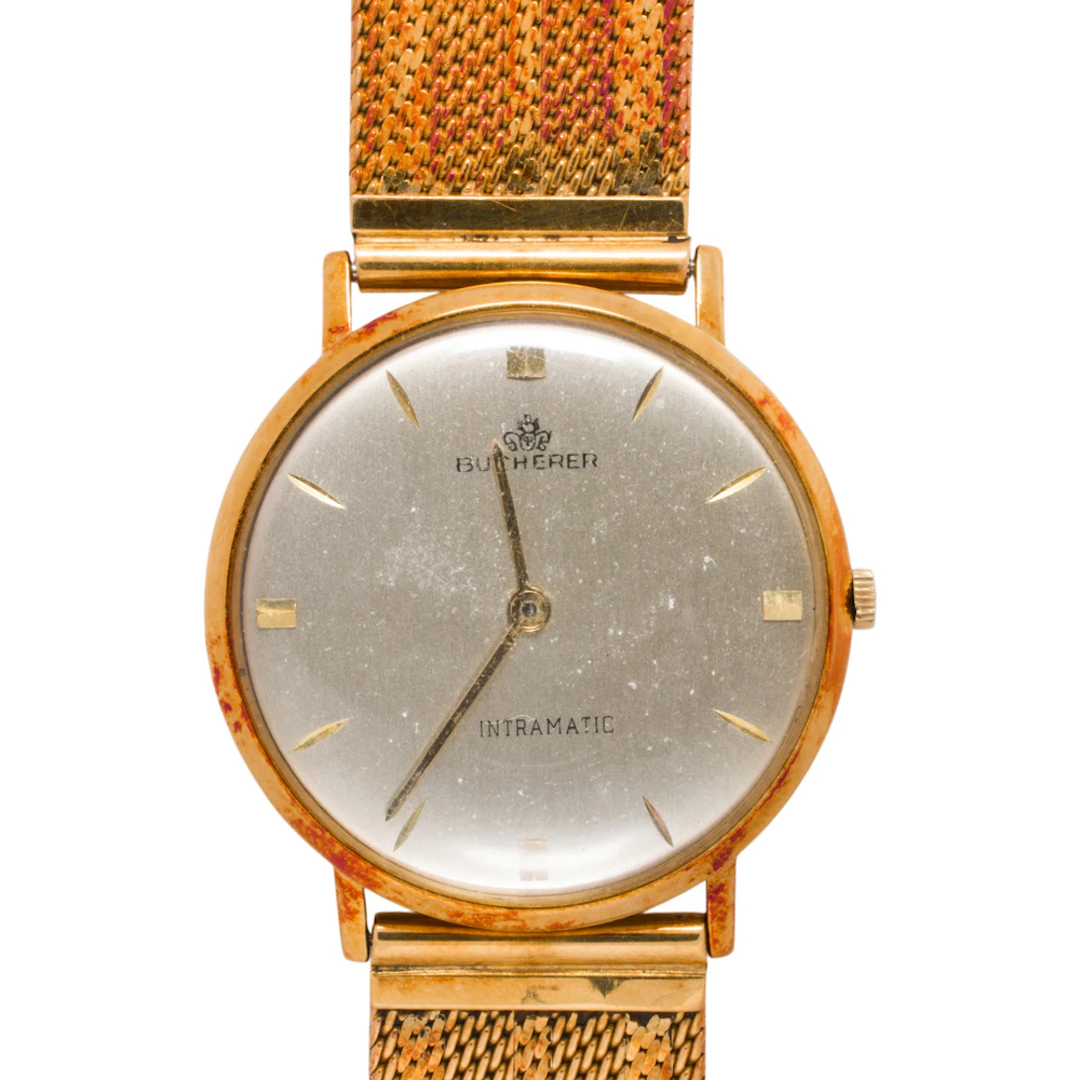 A Bucherer Intramatic 18k gold watch