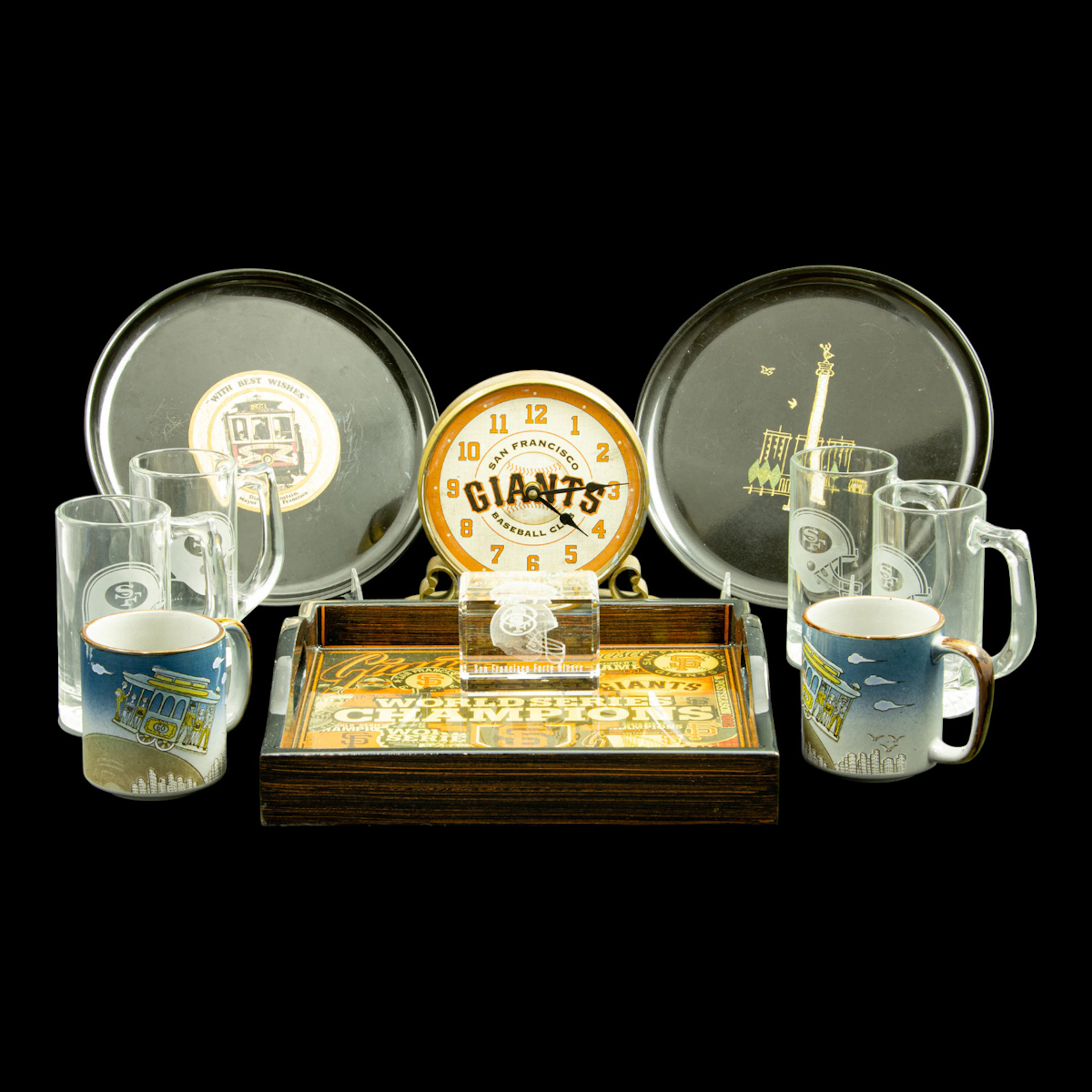 A group of San Francisco memorabilia