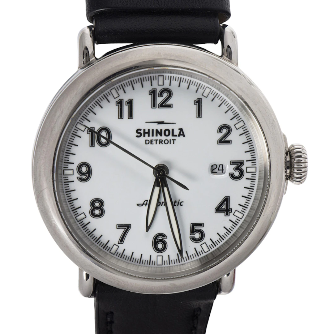 A Shinola stainless steel watch