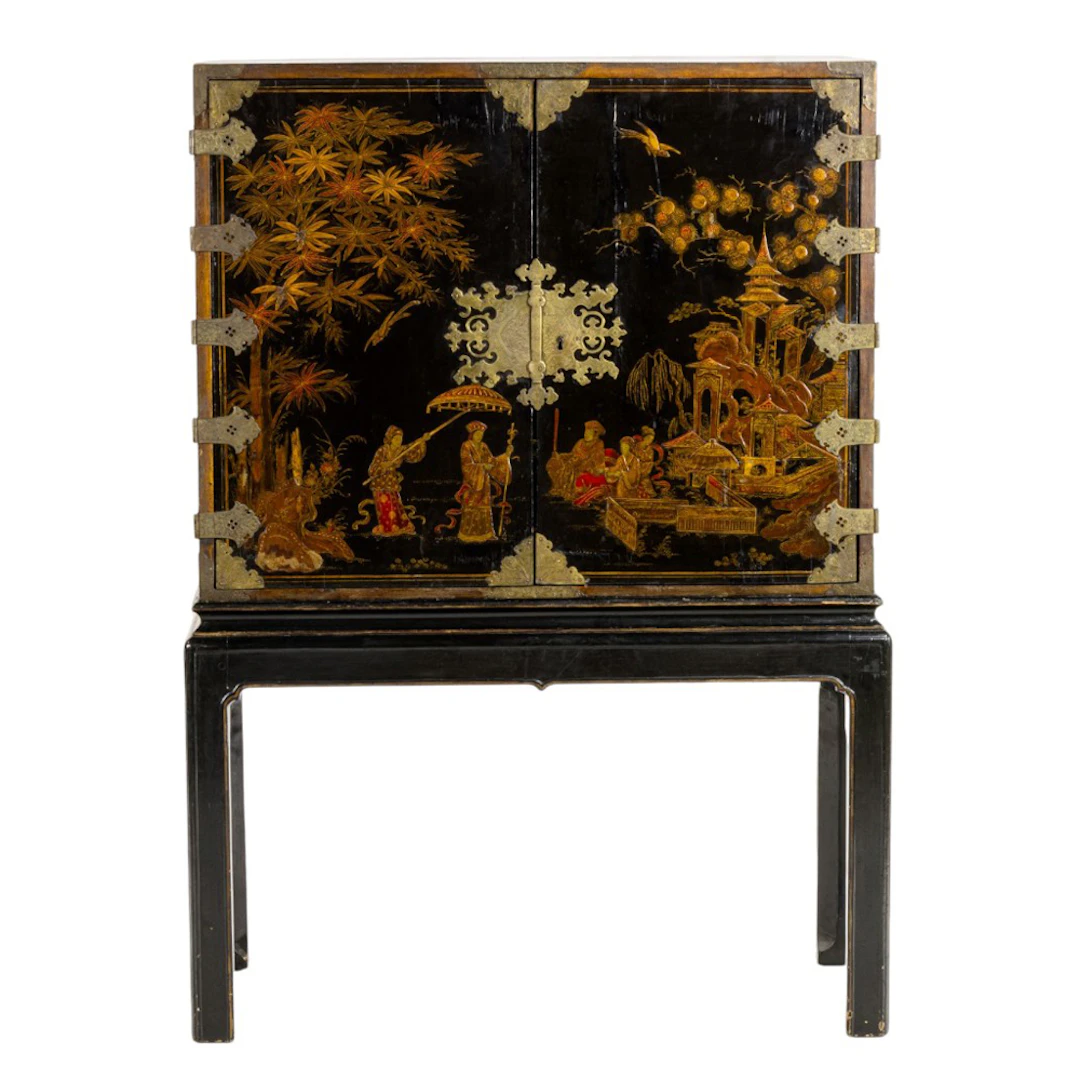 An English Regency style collectors cabinet 19th century