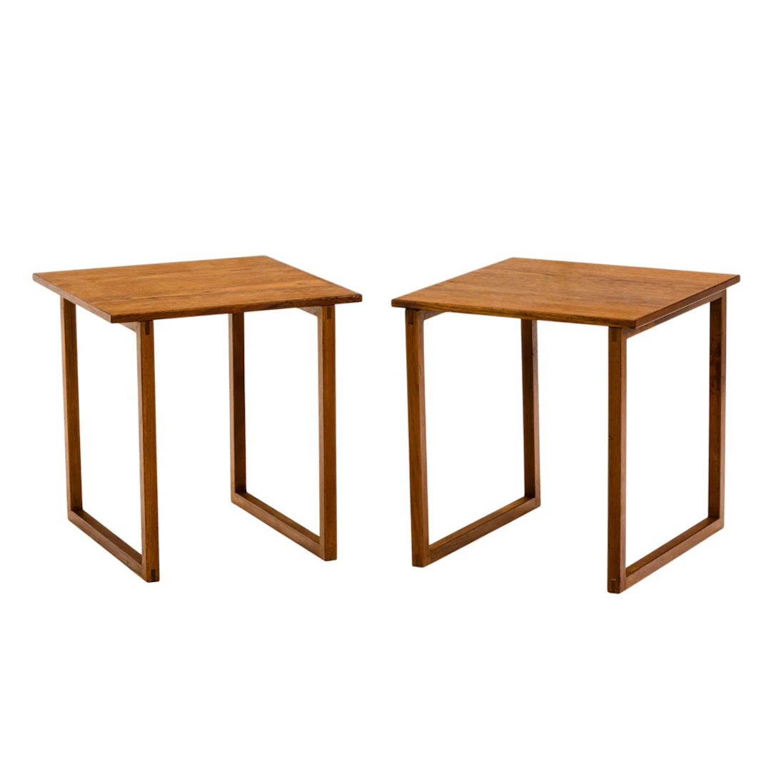 Two Kai Kristensen teak nesting tables