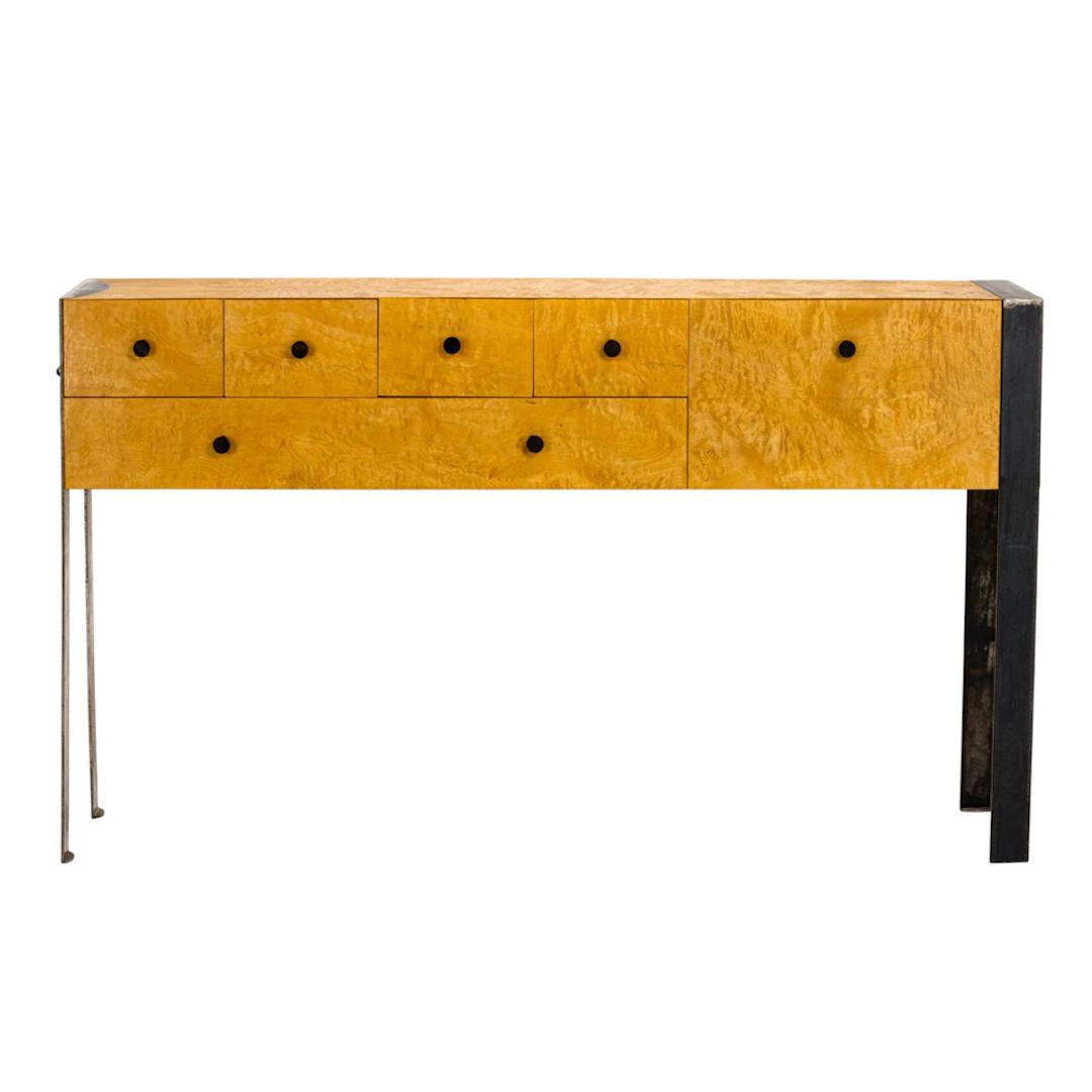 A Contemporary custom built freestanding cabinet