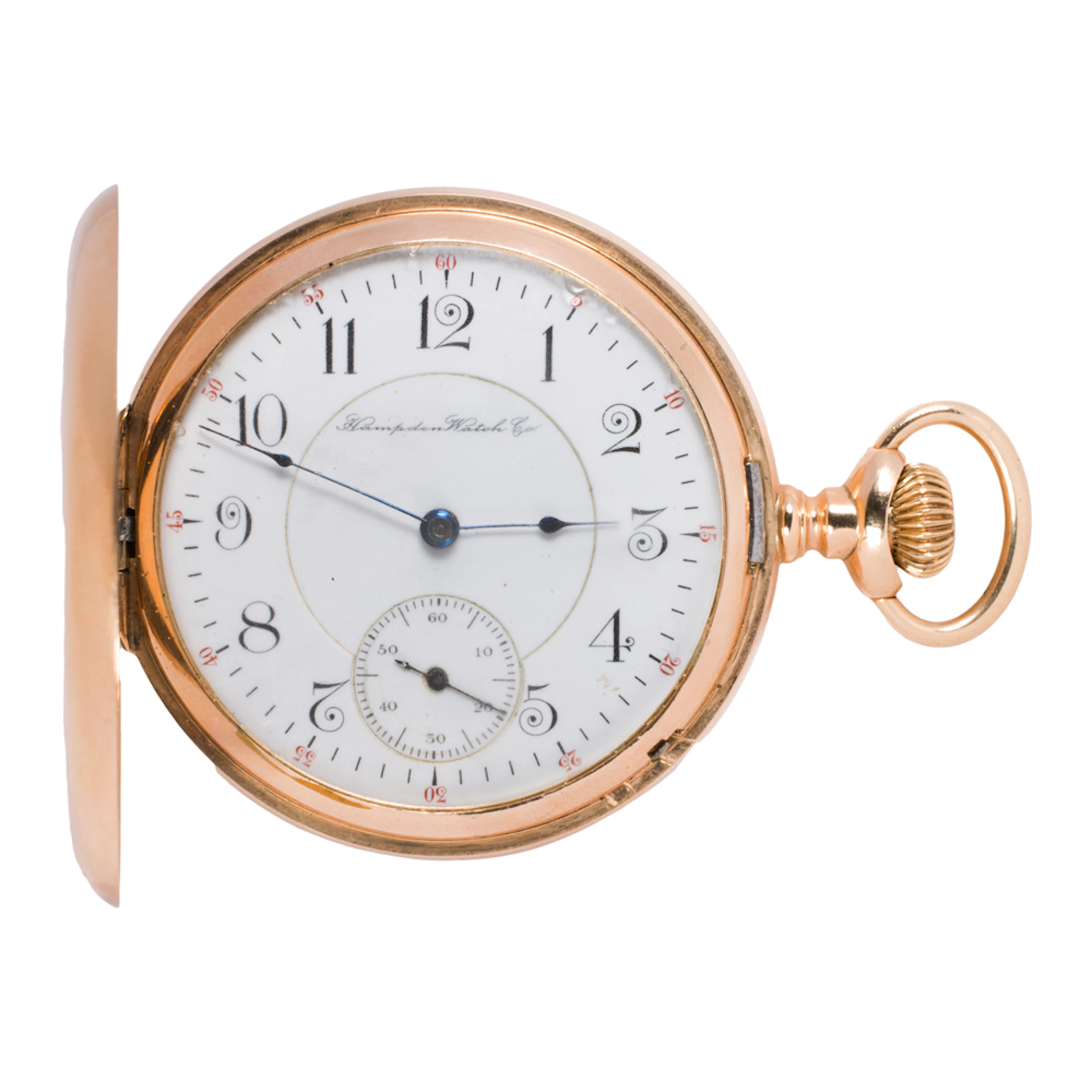 A Hampden Watch Co., 14k gold pocket watch