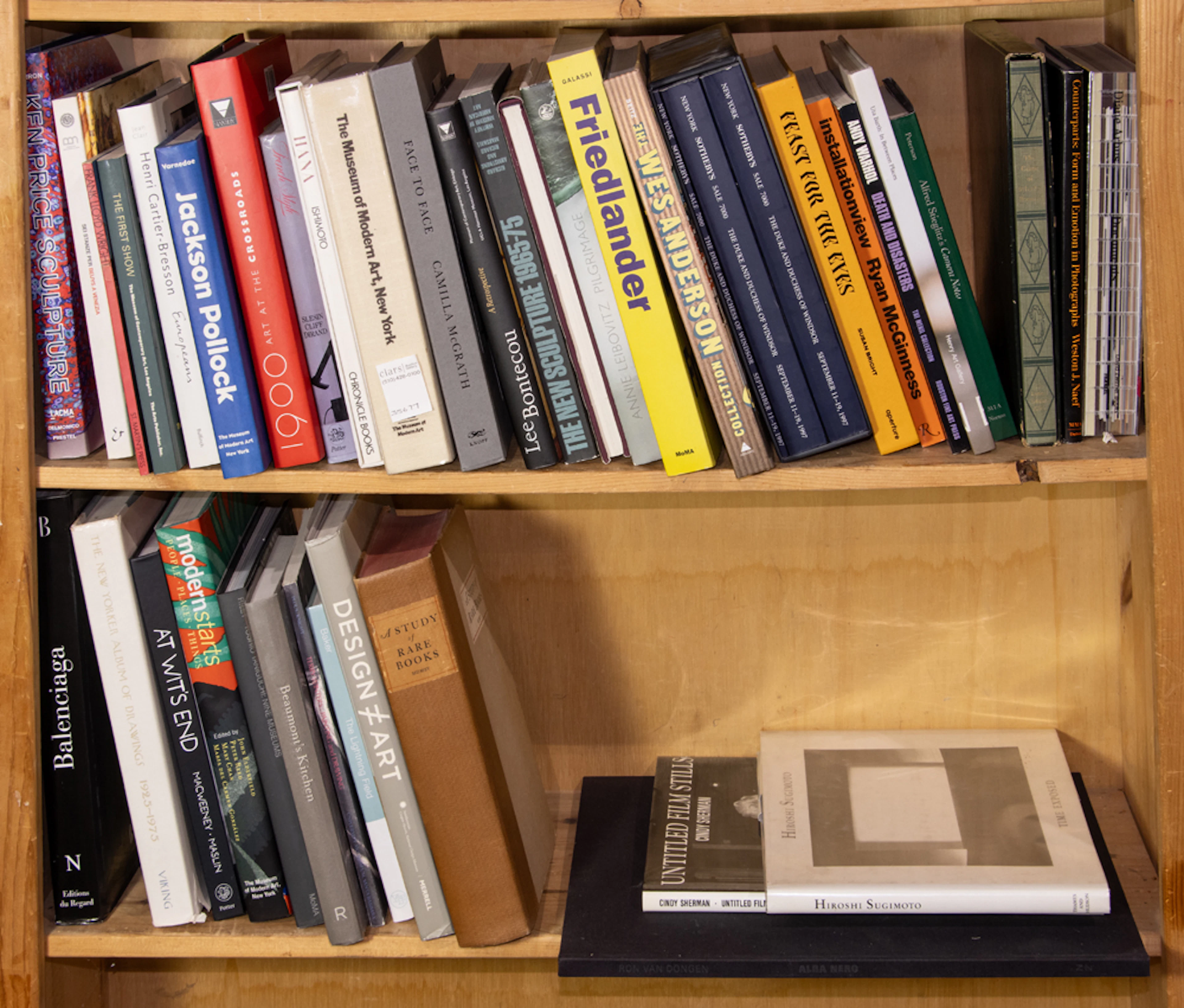 An assembled group of books mainly on art history