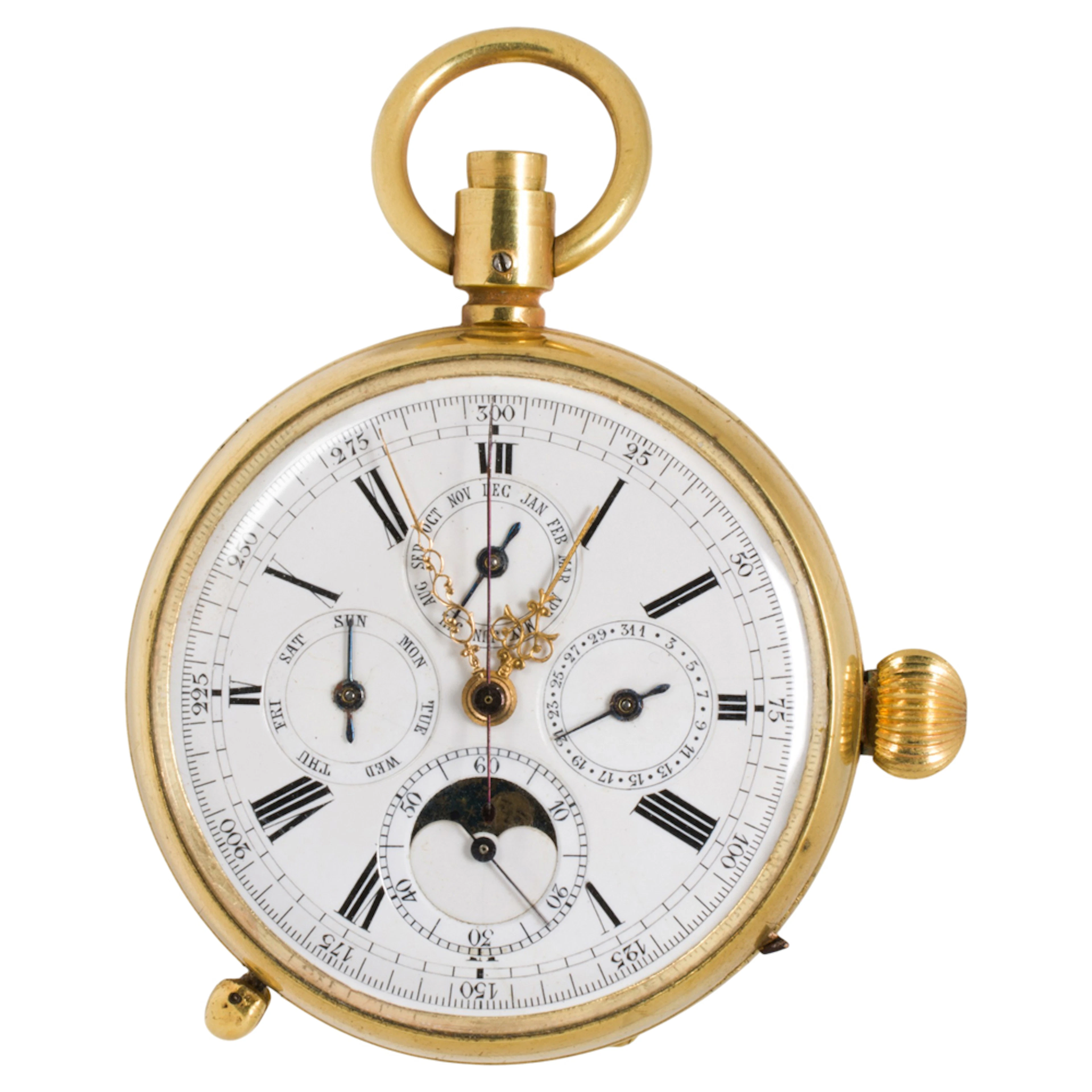 A 14k gold Swiss minute repeater pocket watch