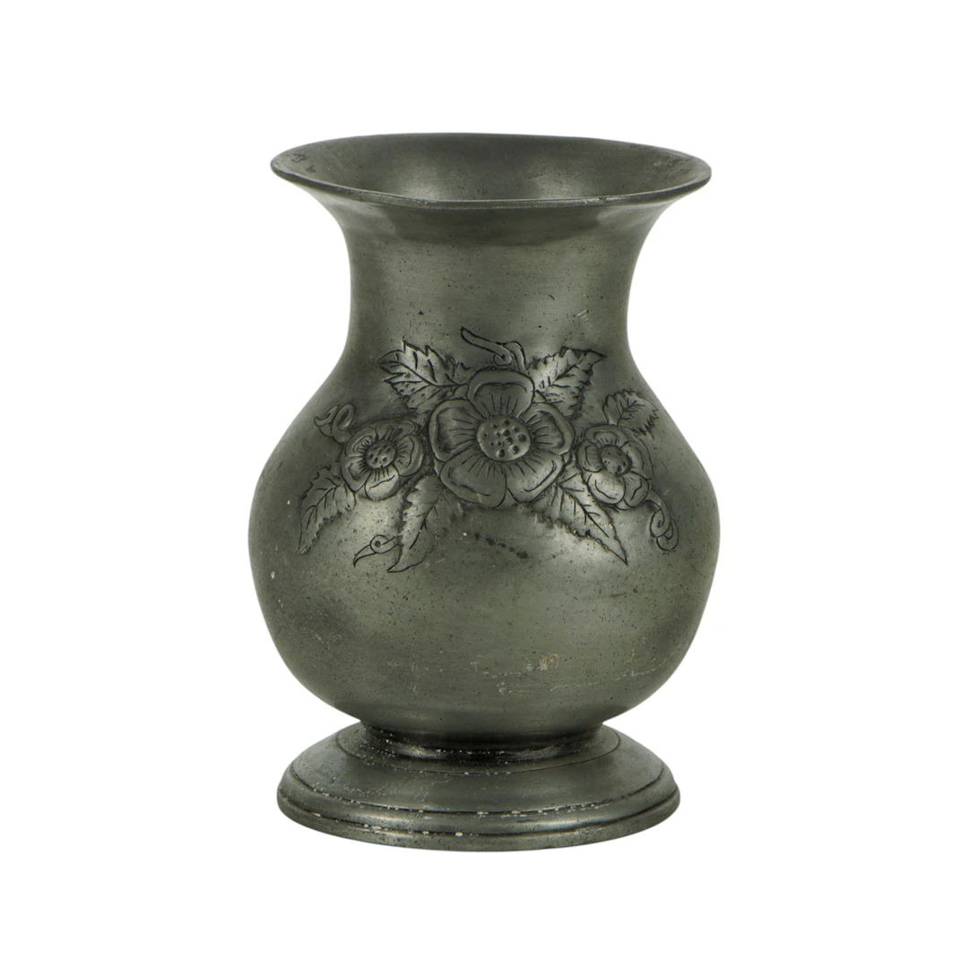 A French pewter baluster vessel