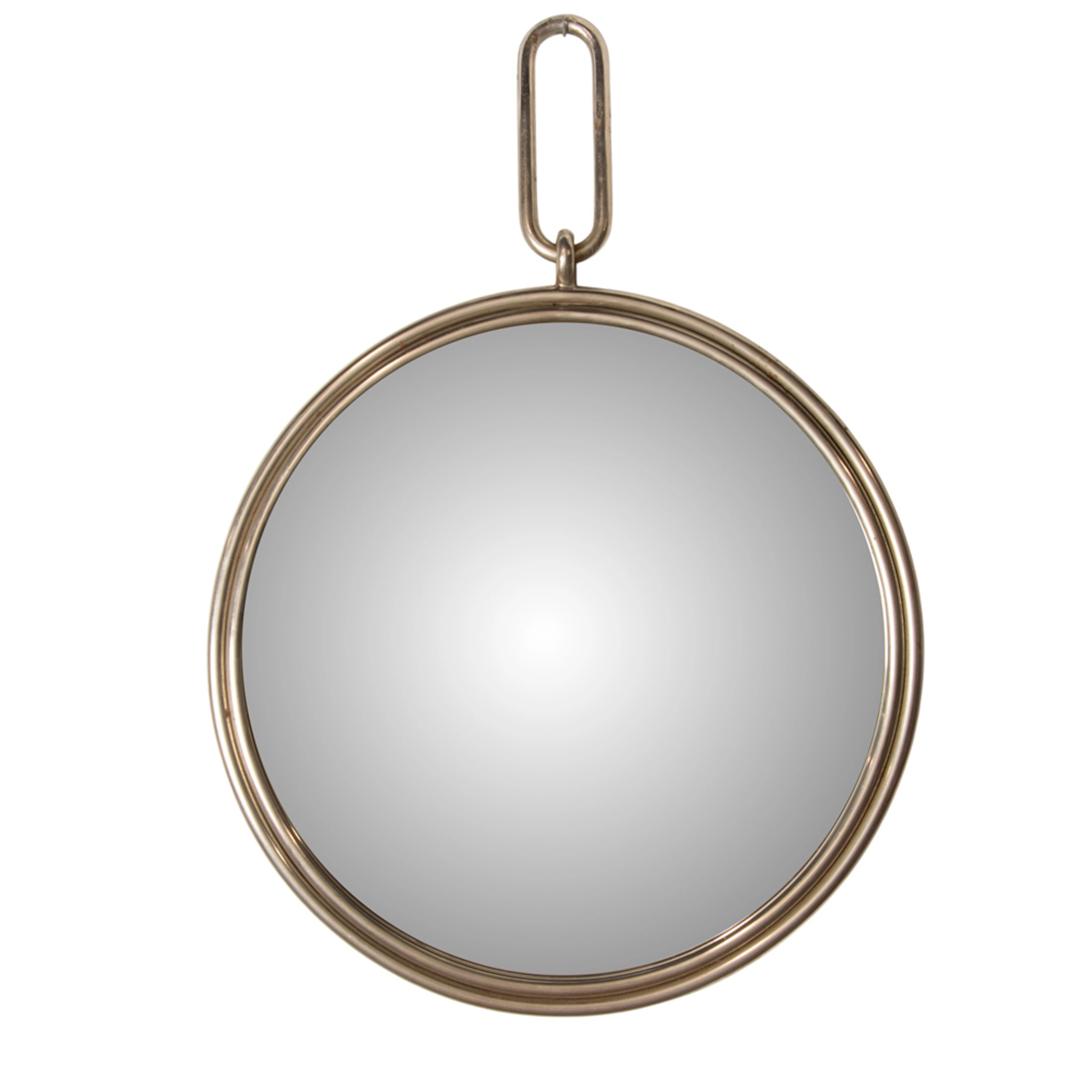 An Art Deco style steel framed mirror