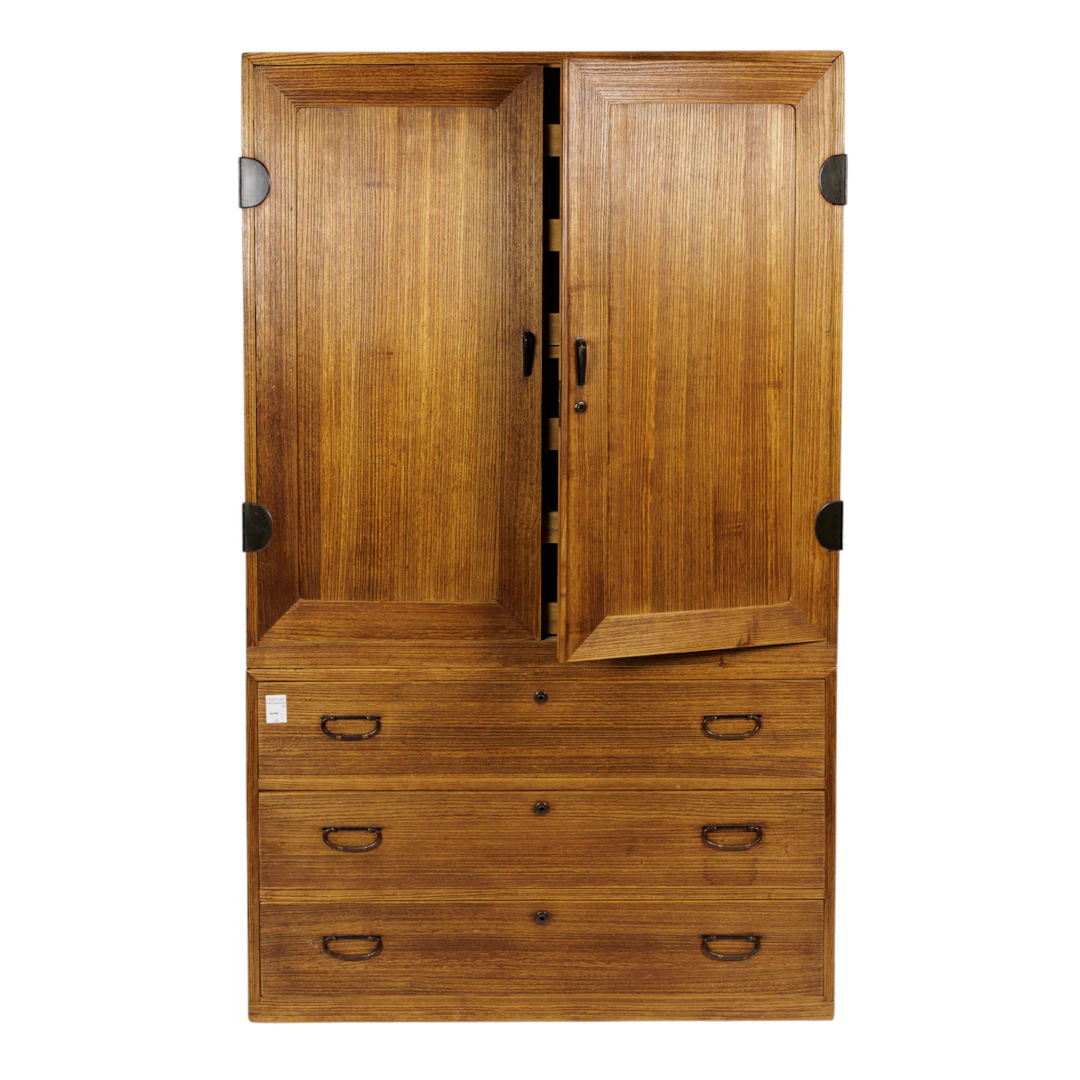 A Japanese two-part tansu