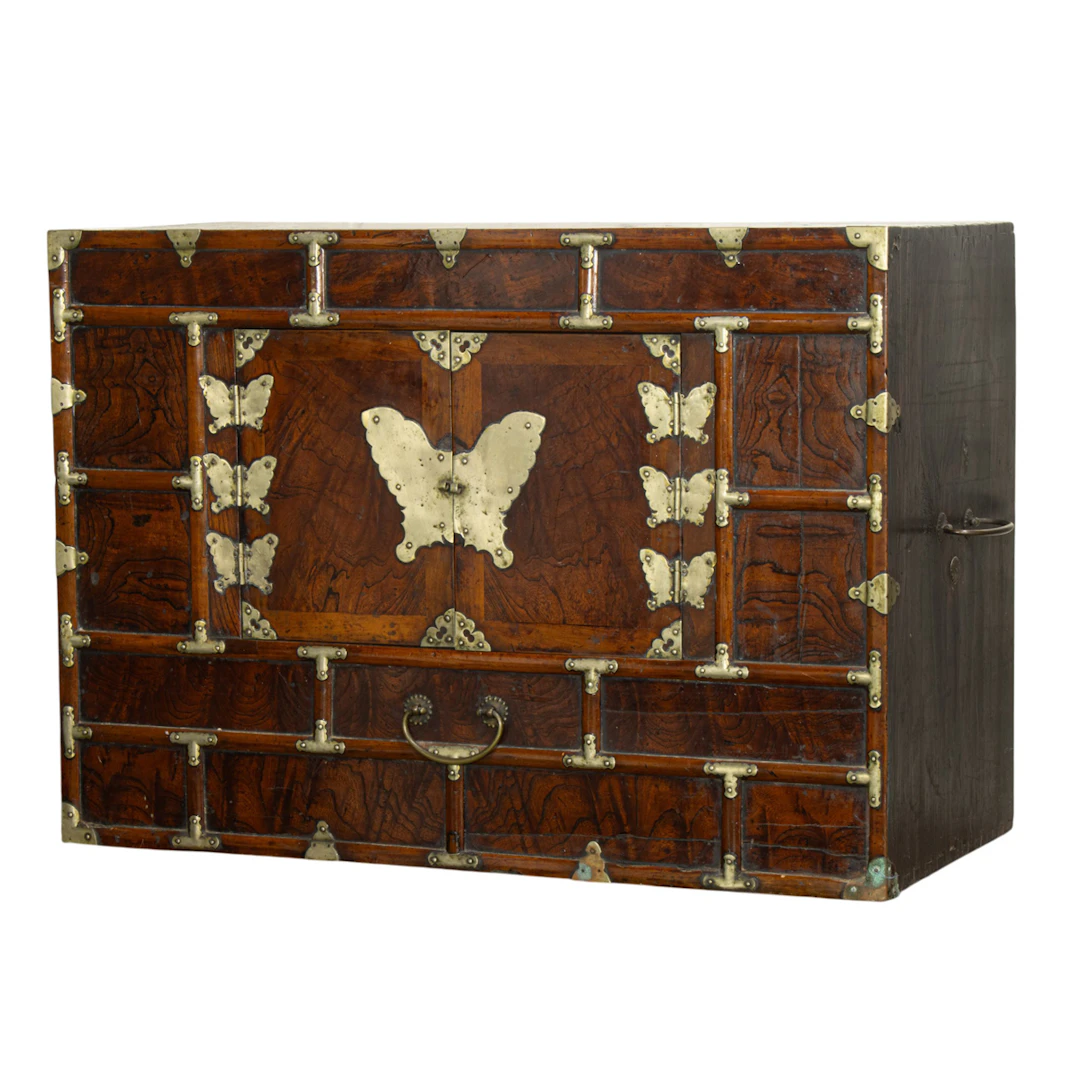 A Korean hardwood chest