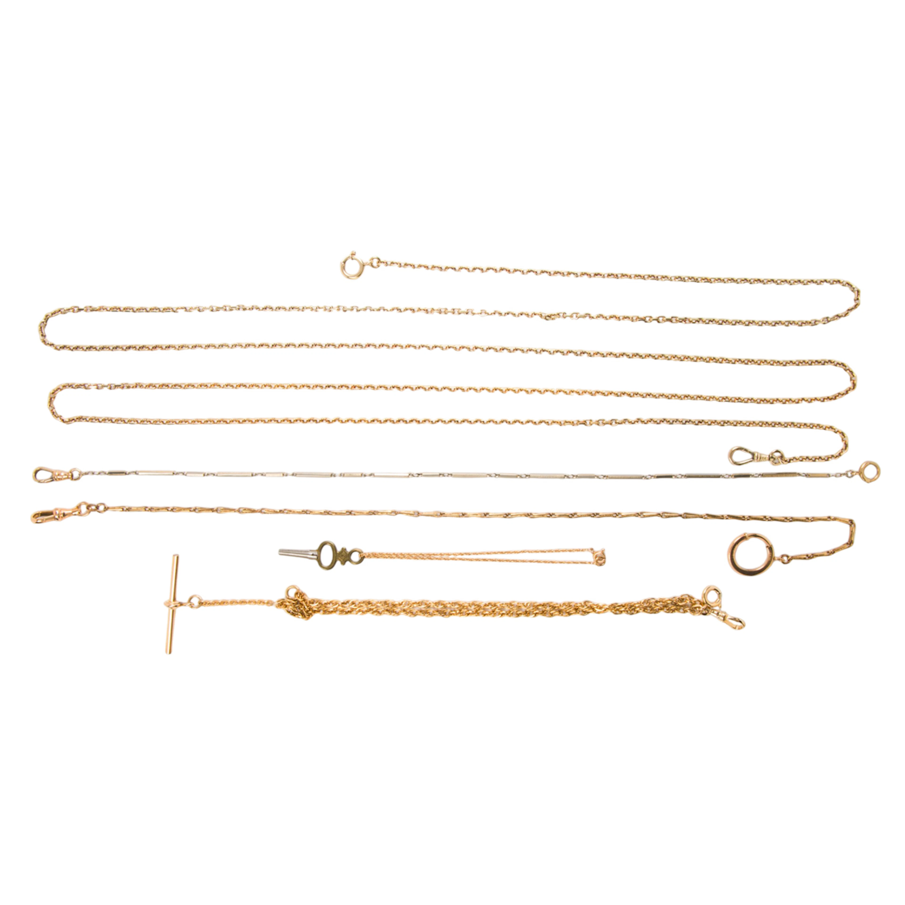 A 14k gold watch chain