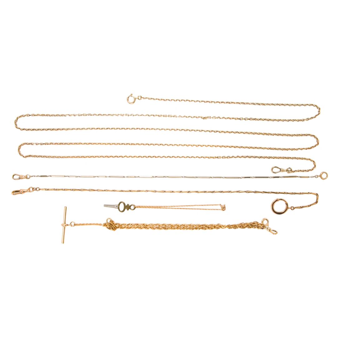 A 14k gold watch chain