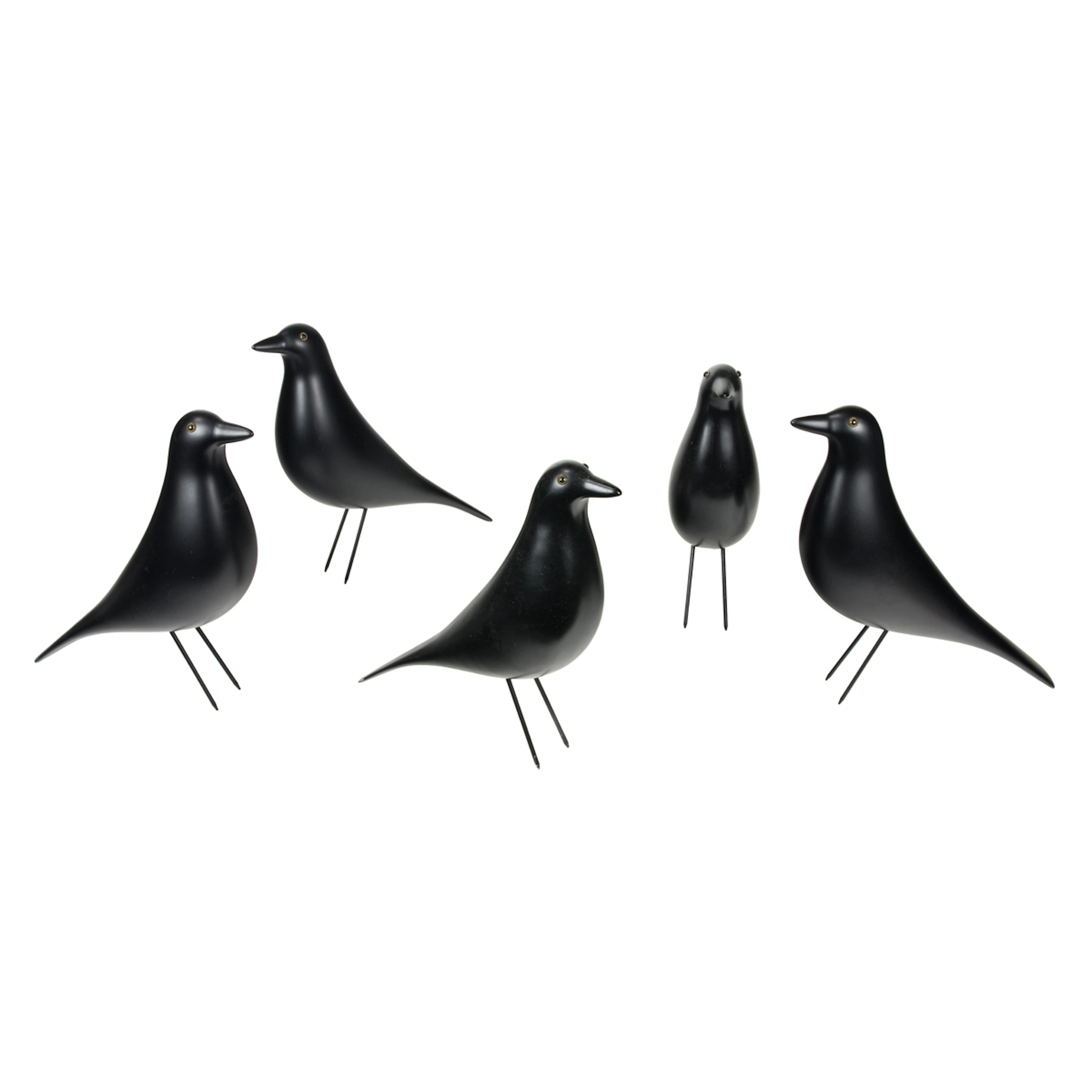 A group of five Vitra Design Museum Eames House Birds