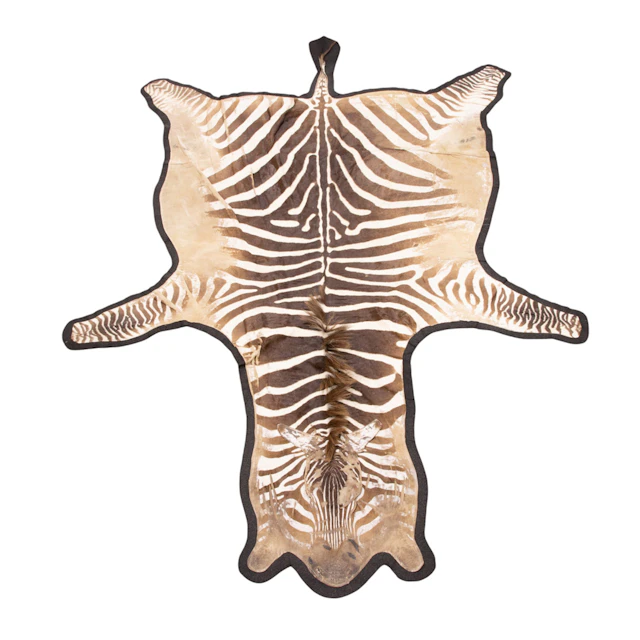 A zebra rug