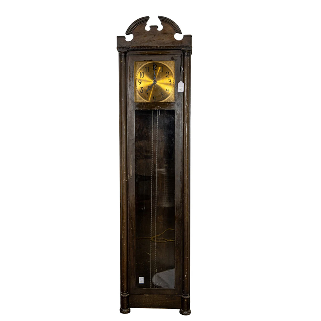 A Colonial Revival tall case clock